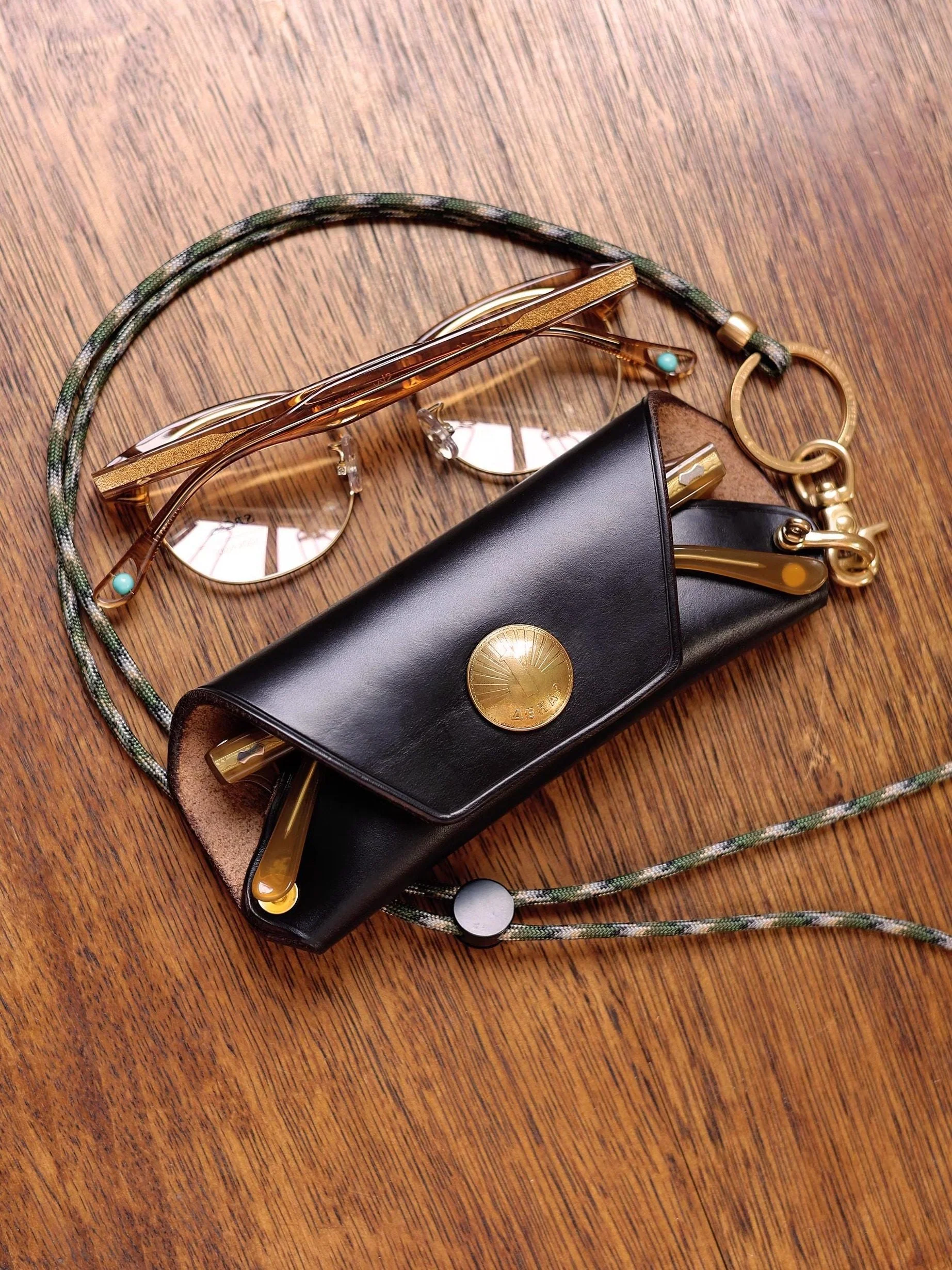 Top-Grain Leather Glasses Case