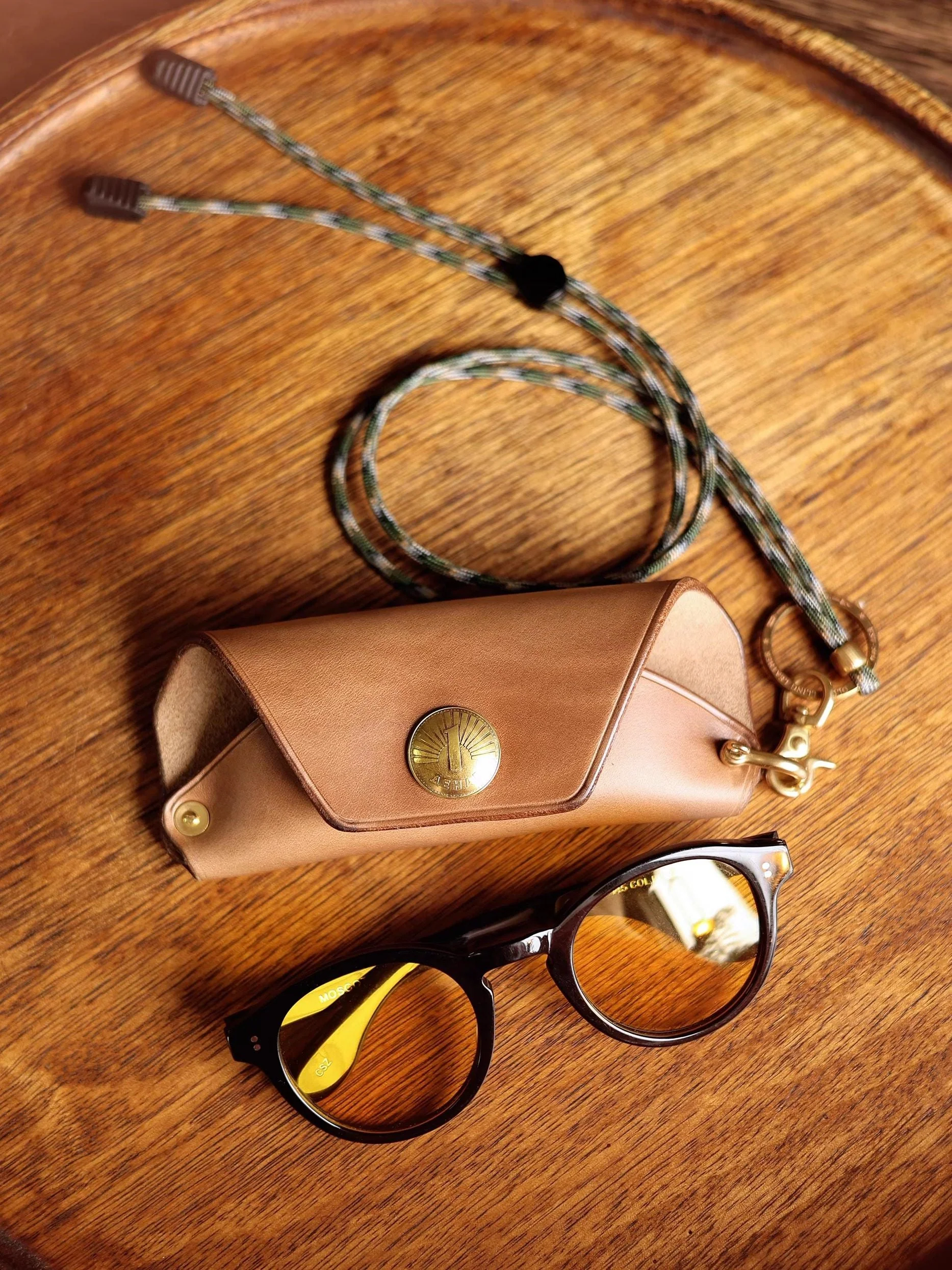 Top-Grain Leather Glasses Case - Image 4