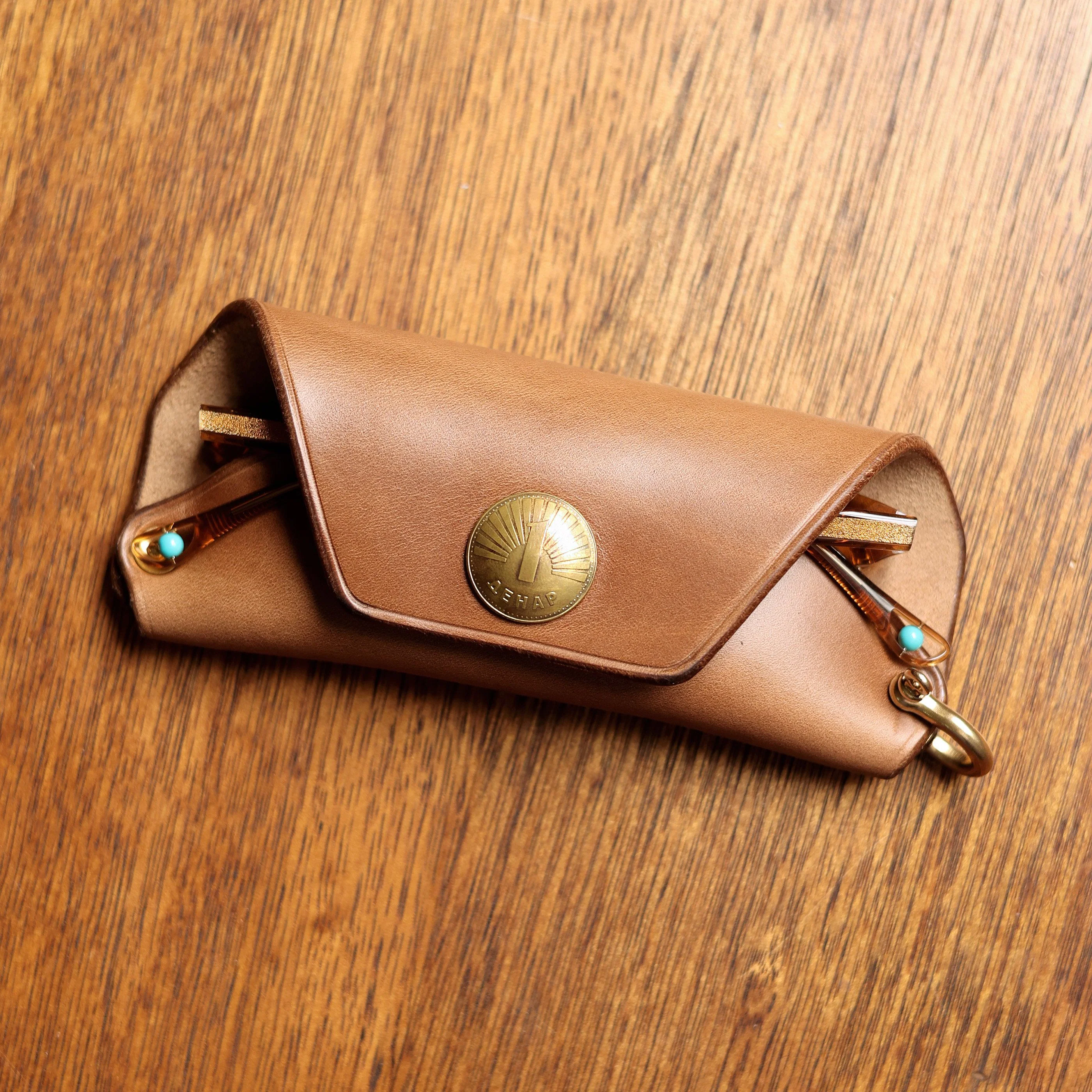Top-Grain Leather Glasses Case - Image 6