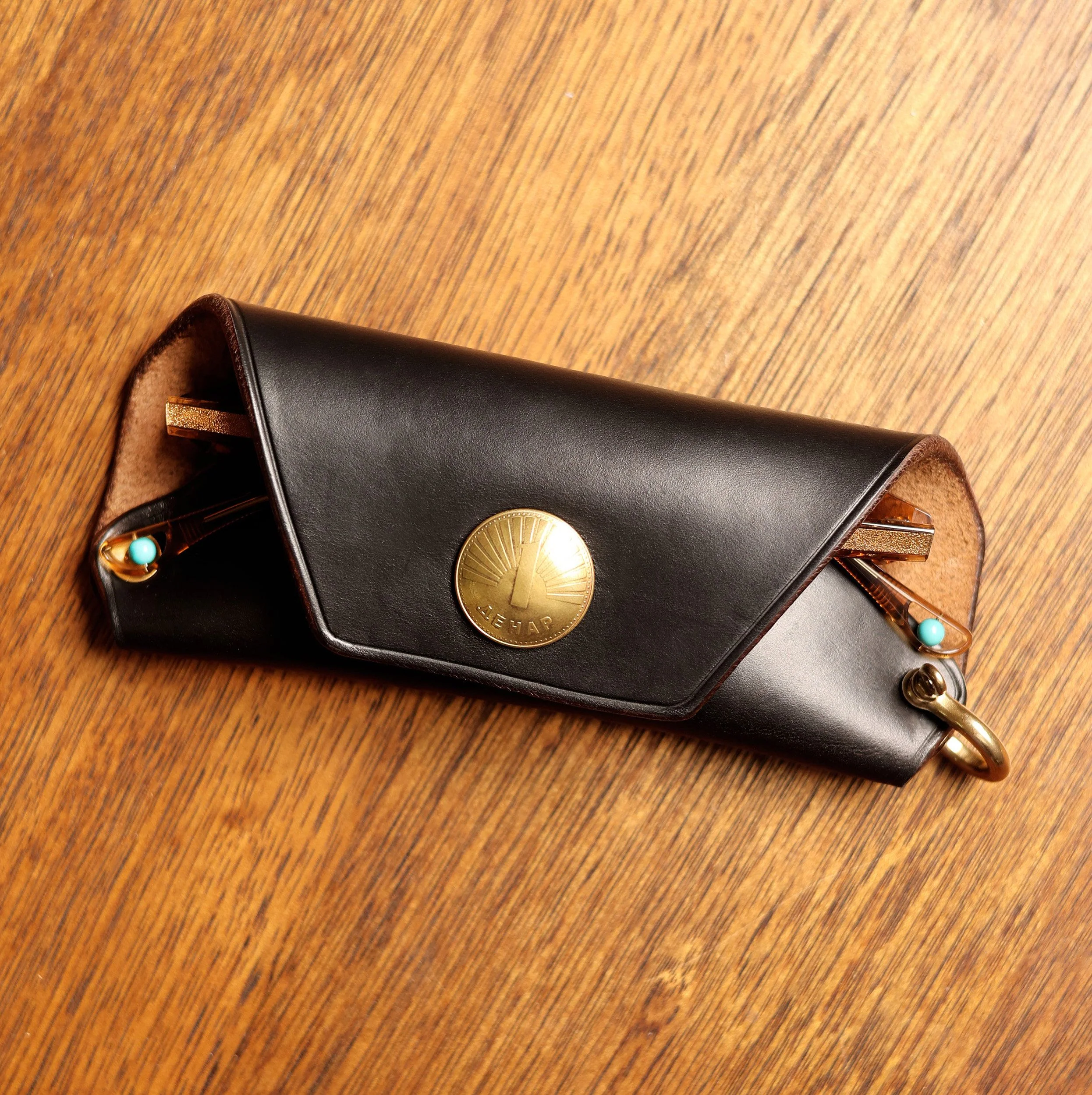 Top-Grain Leather Glasses Case - Image 8