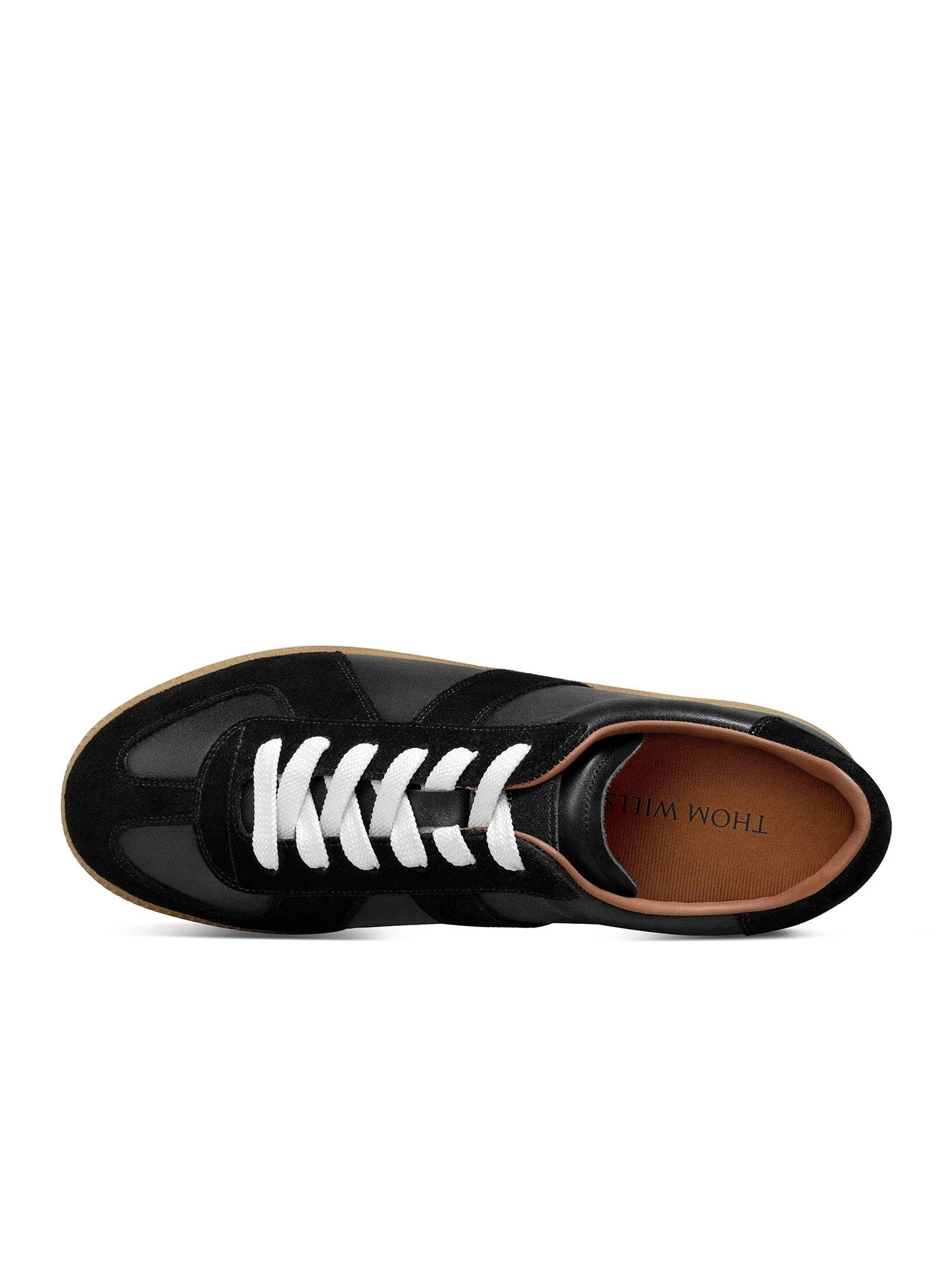 Top-Grain Leather Gum-Sole Sneaker - Image 3