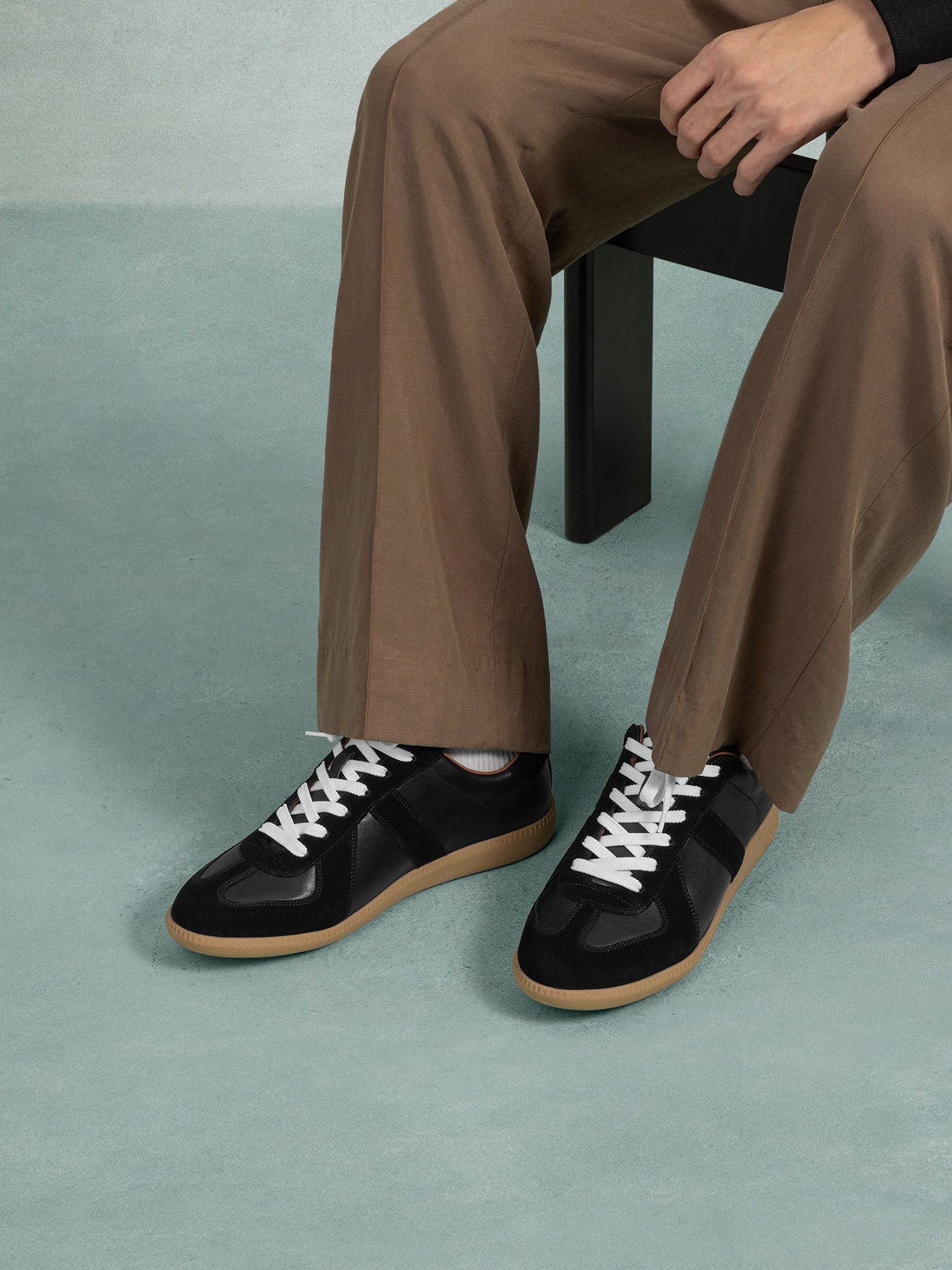 Top-Grain Leather Gum-Sole Sneaker - Image 5