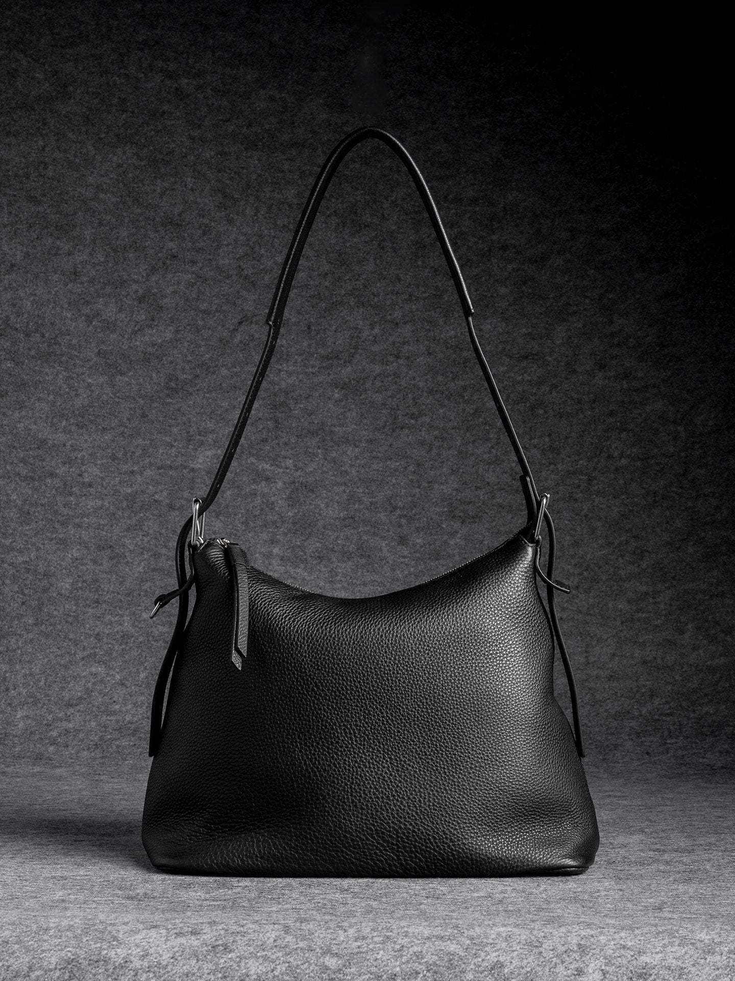 Top Grain Leather Hobo Bag - Image 5