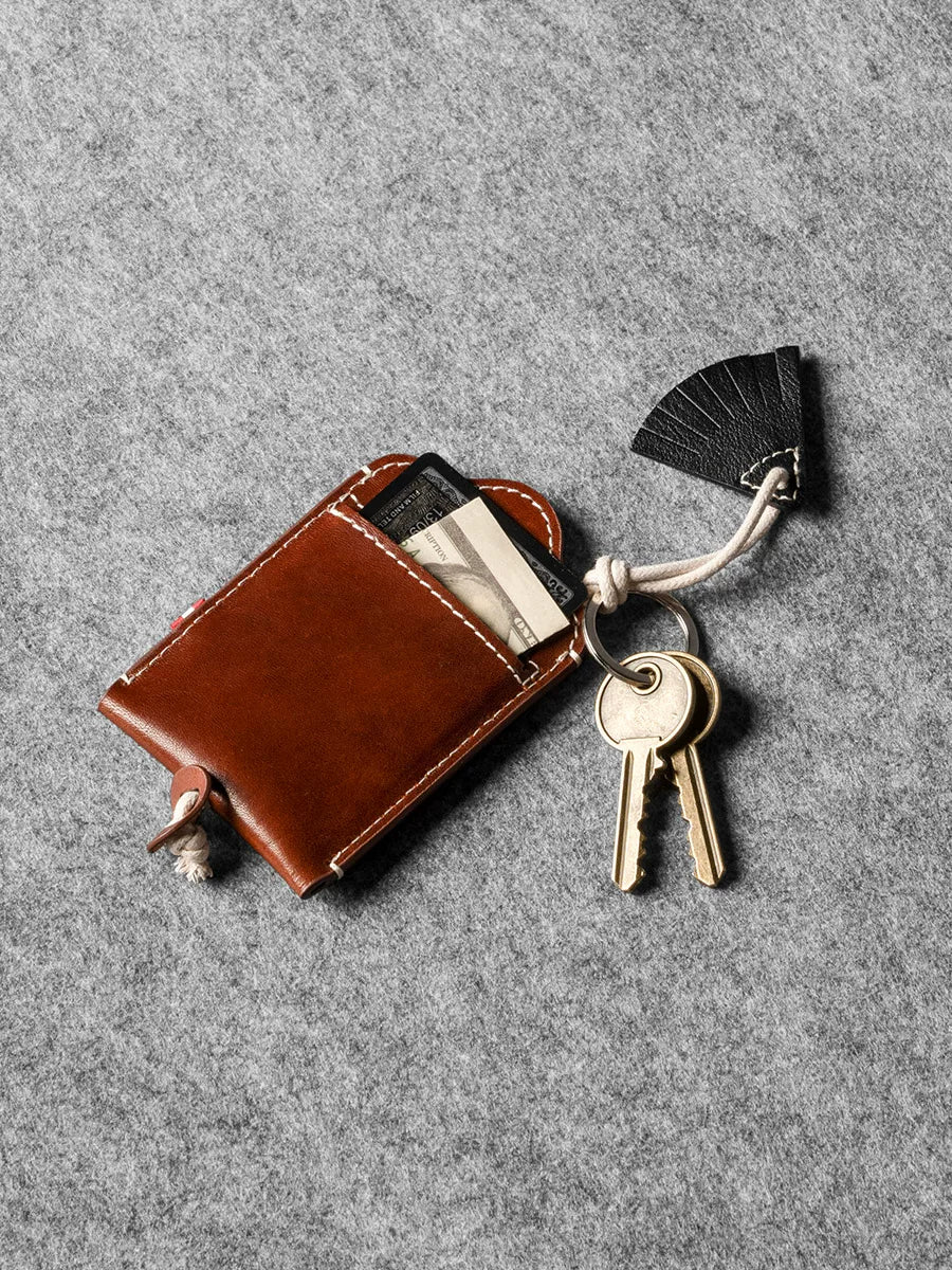 Top Grain Leather Keychain Card Sleeve - Image 4