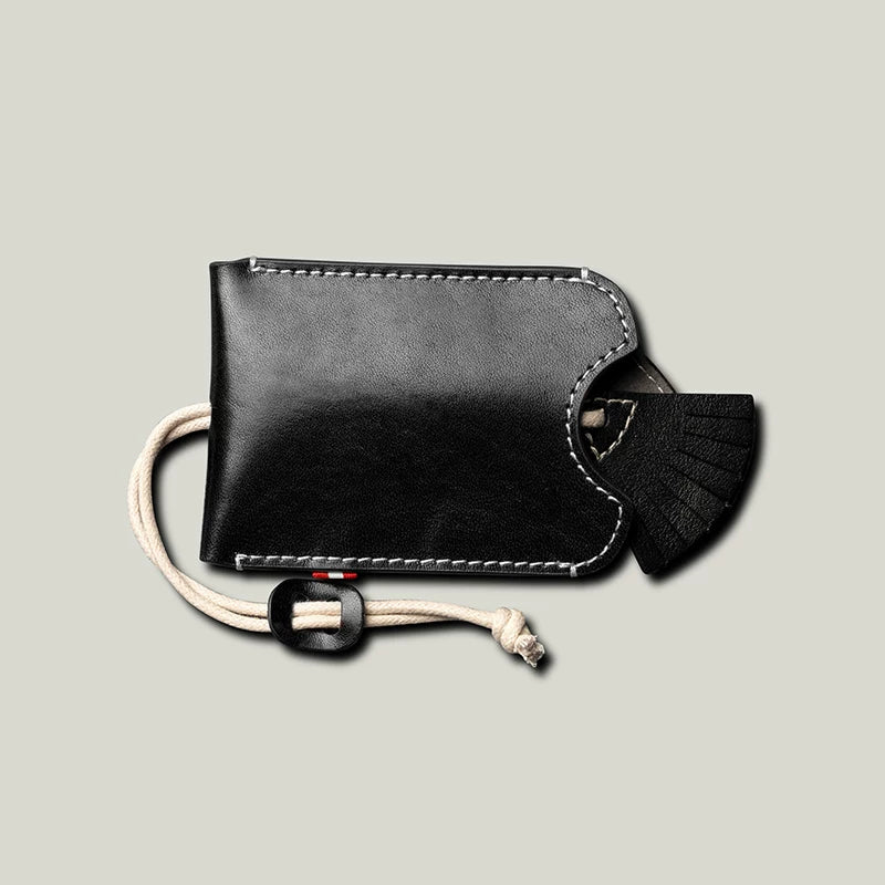 Top Grain Leather Keychain Card Sleeve - Image 6
