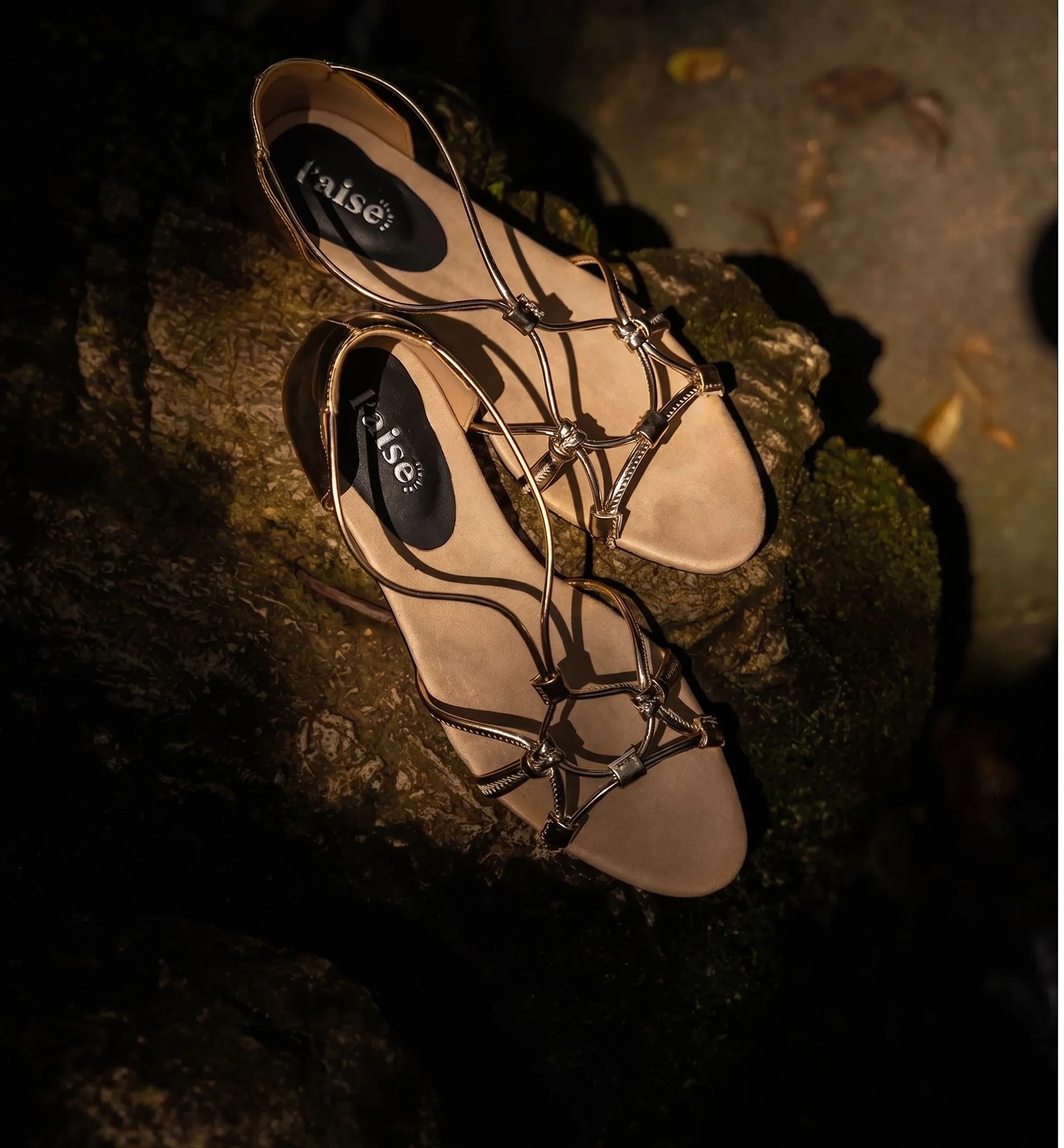 Top Grain Leather Knot Strap Sandals - Image 3