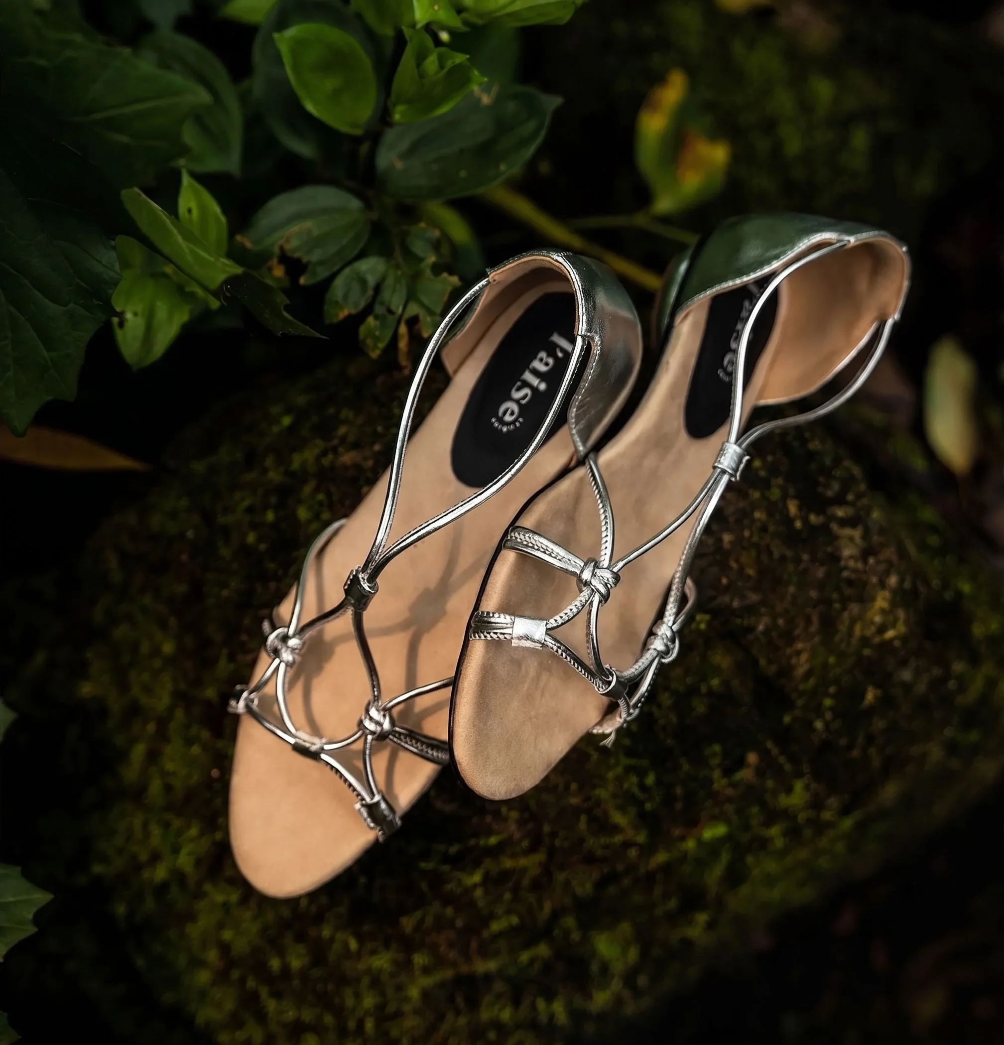 Top Grain Leather Knot Strap Sandals - Image 4