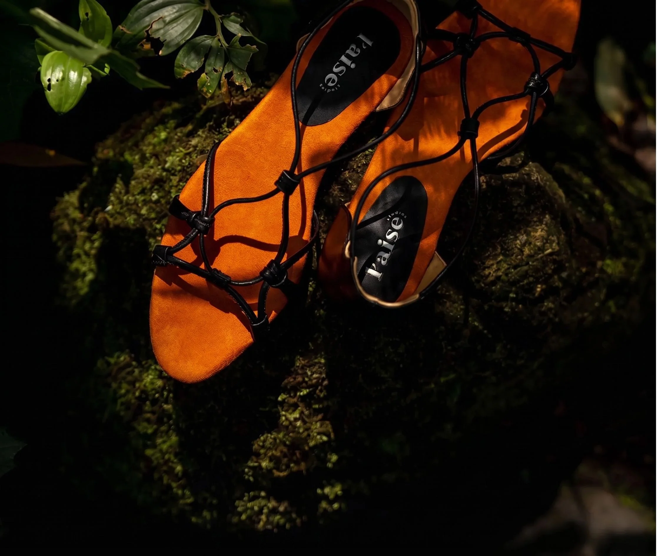 Top Grain Leather Knot Strap Sandals - Image 5