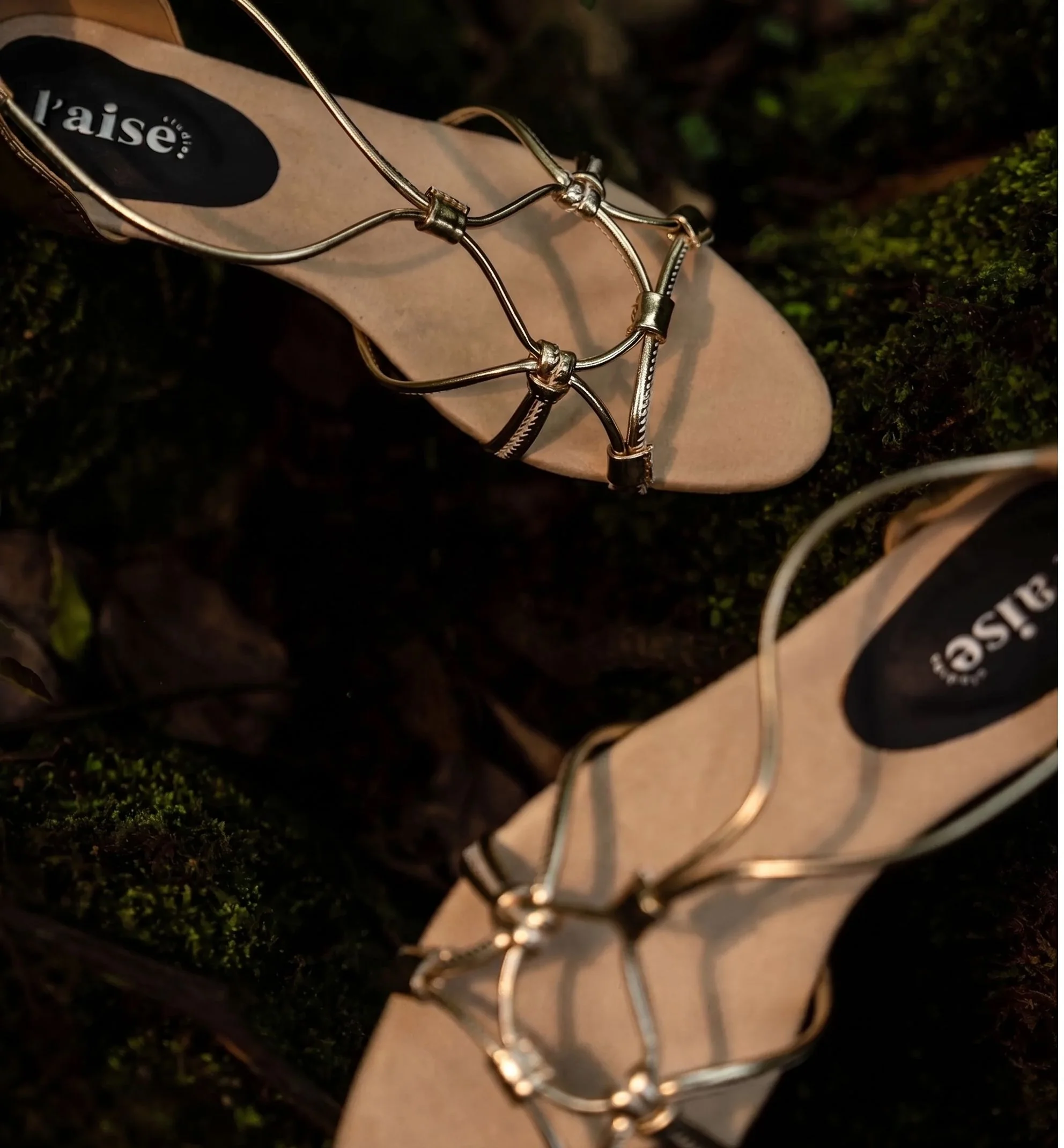 Top Grain Leather Knot Strap Sandals - Image 6
