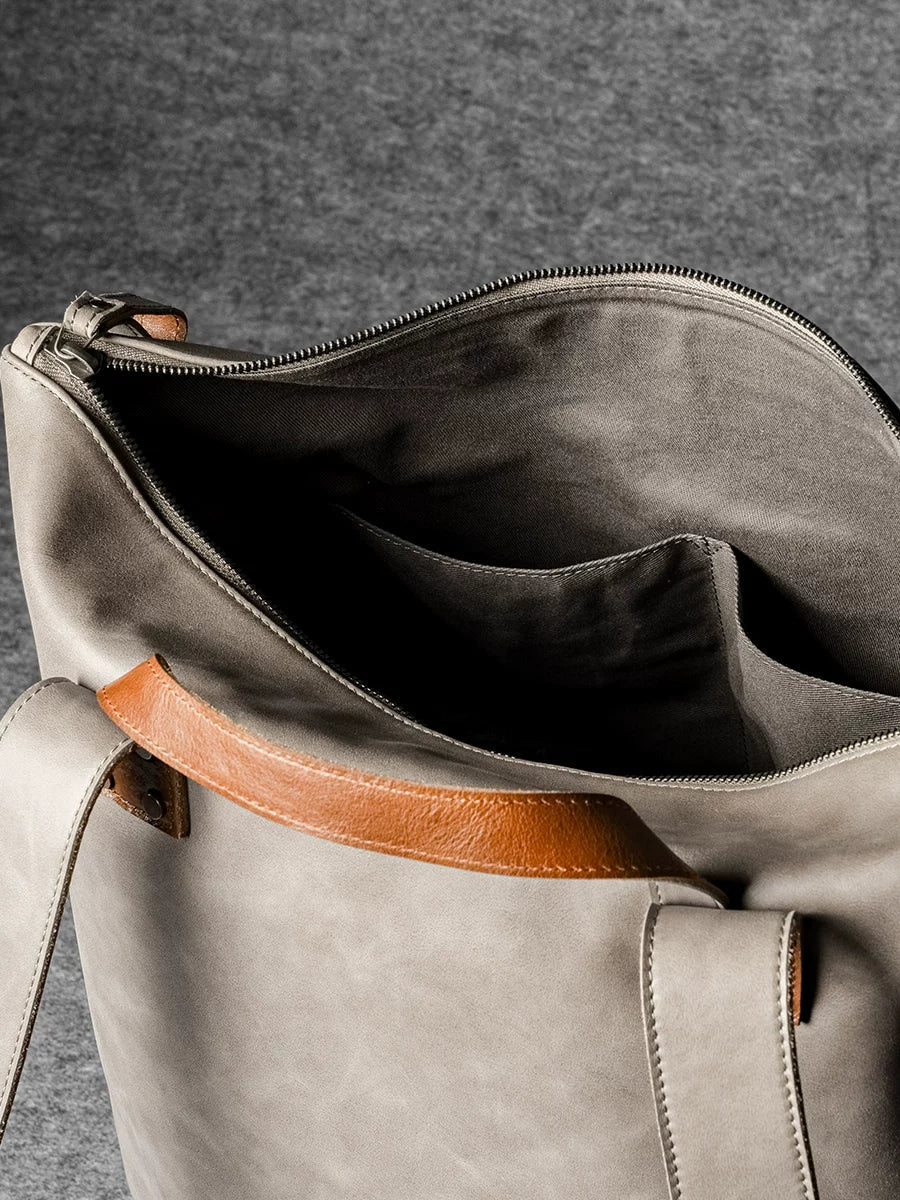 Top-Grain Leather Laptop Backpack - Image 4