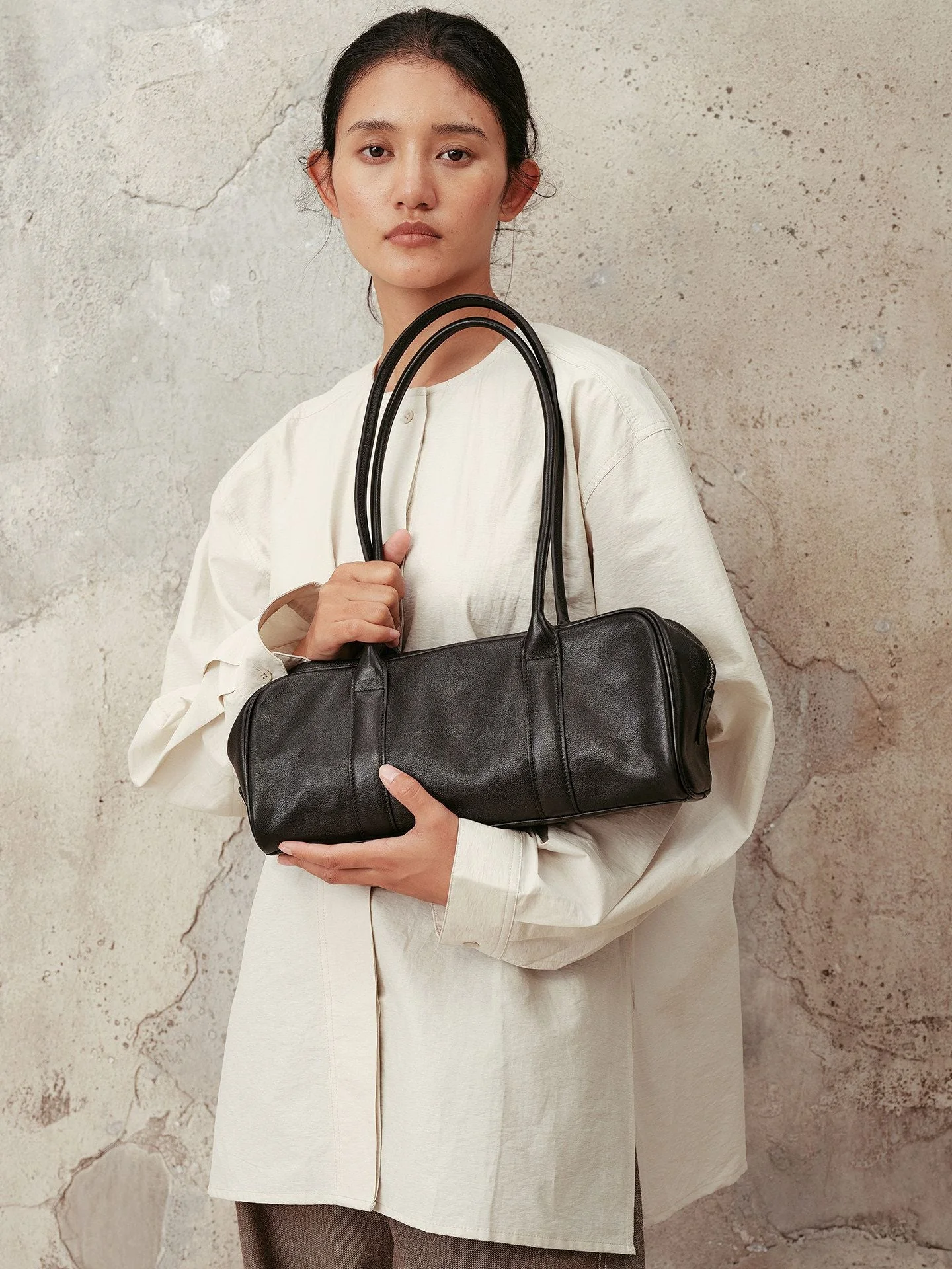 Top Grain Leather Long Shoulder Bag - Image 2