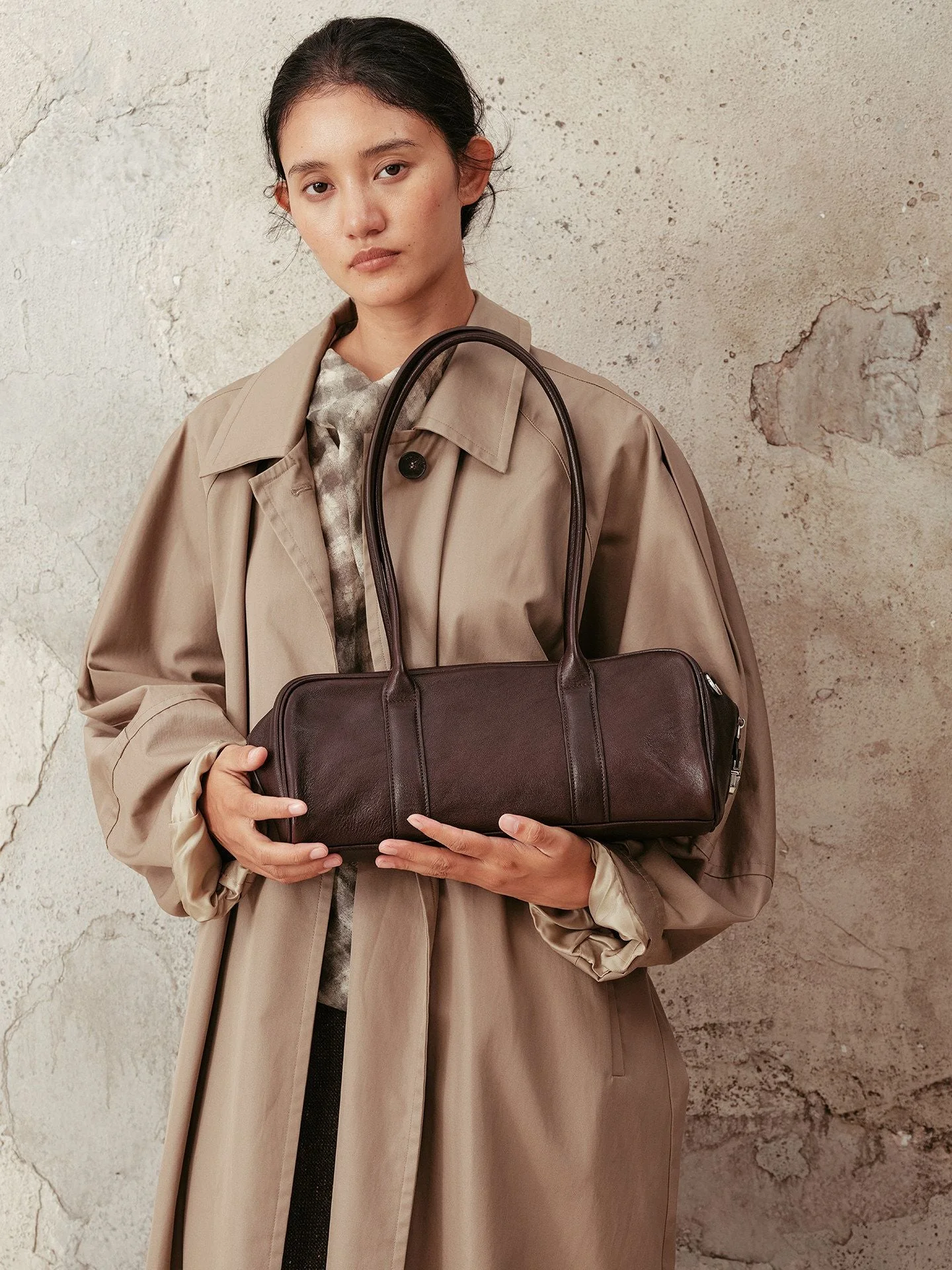 Top Grain Leather Long Shoulder Bag - Image 3