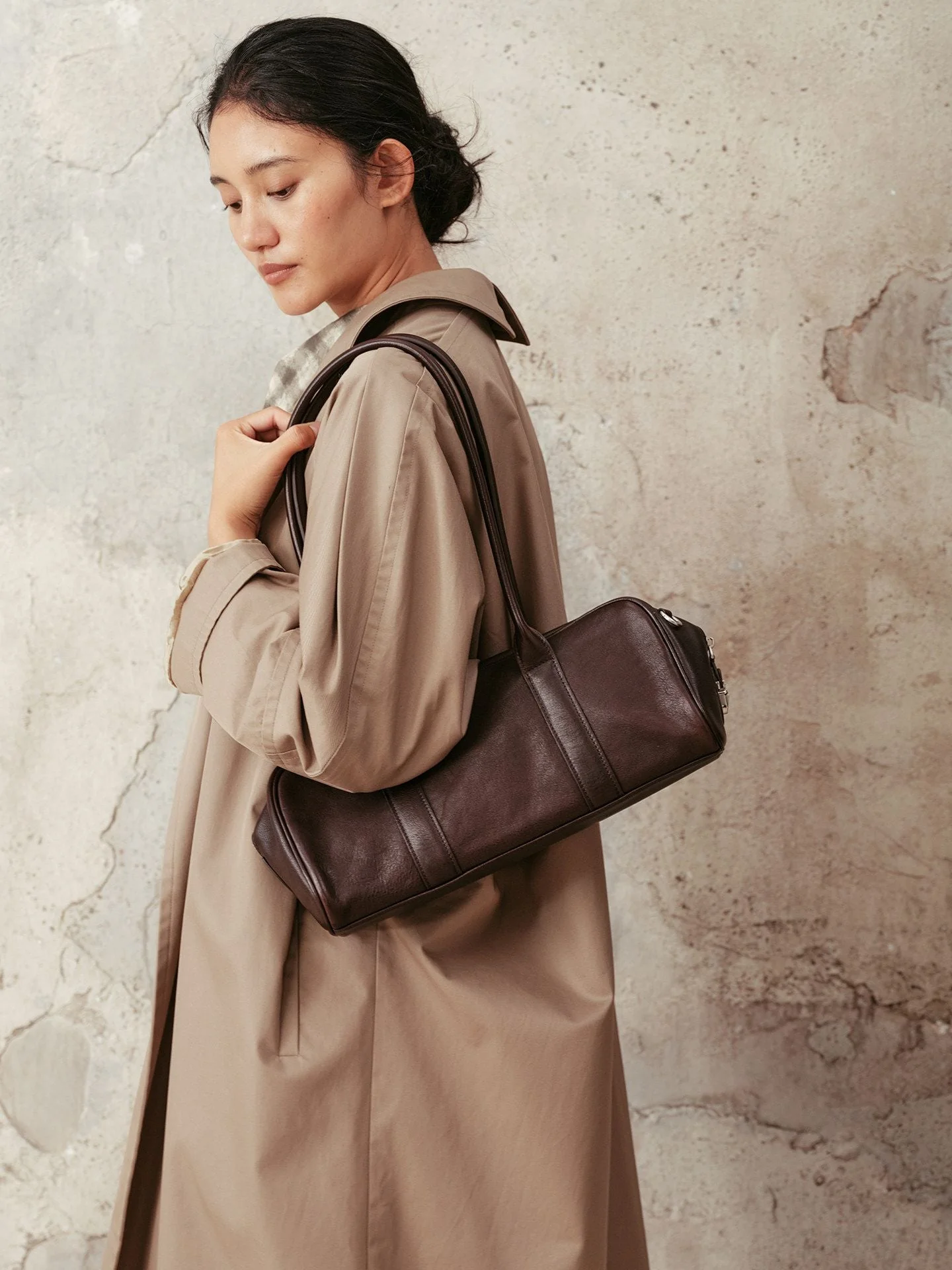Top Grain Leather Long Shoulder Bag - Image 4