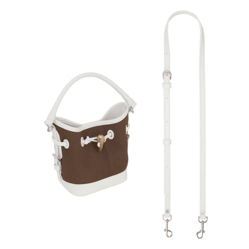 Top-Grain Leather Mini Bucket Crossbody Bag - Image 6