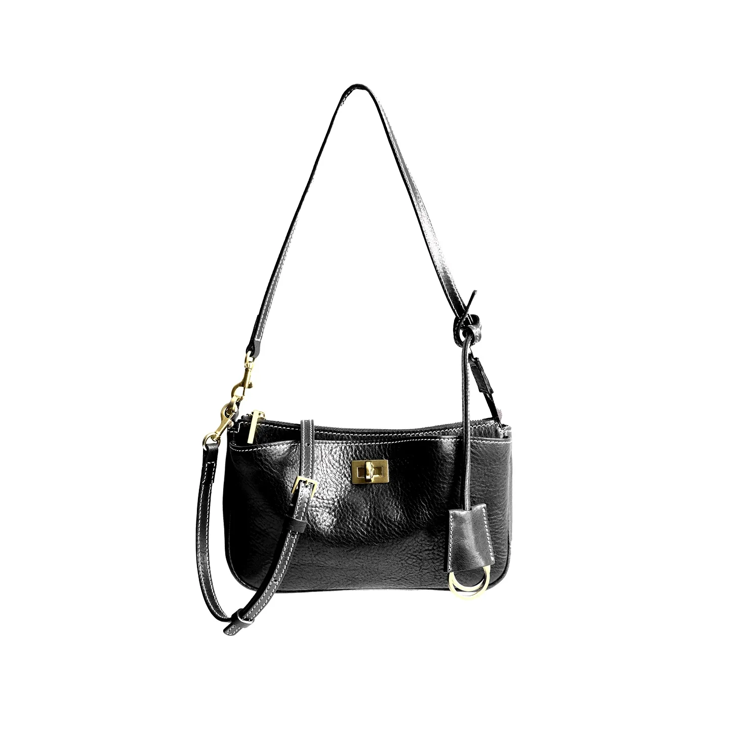 Top-Grain Leather Mini Shoulder Bag - Image 7