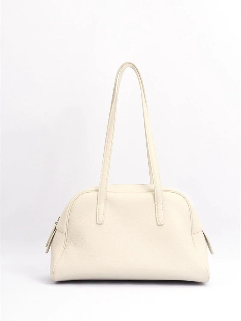 Top Grain Leather Pebbled Barrel Bag - Image 5