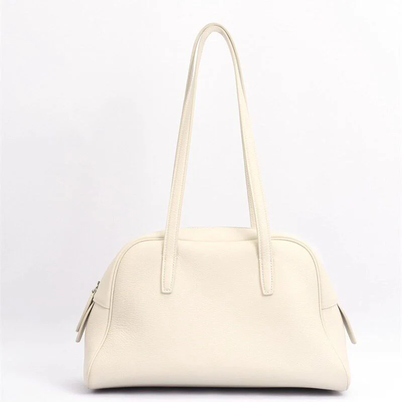 Top Grain Leather Pebbled Barrel Bag - Image 6