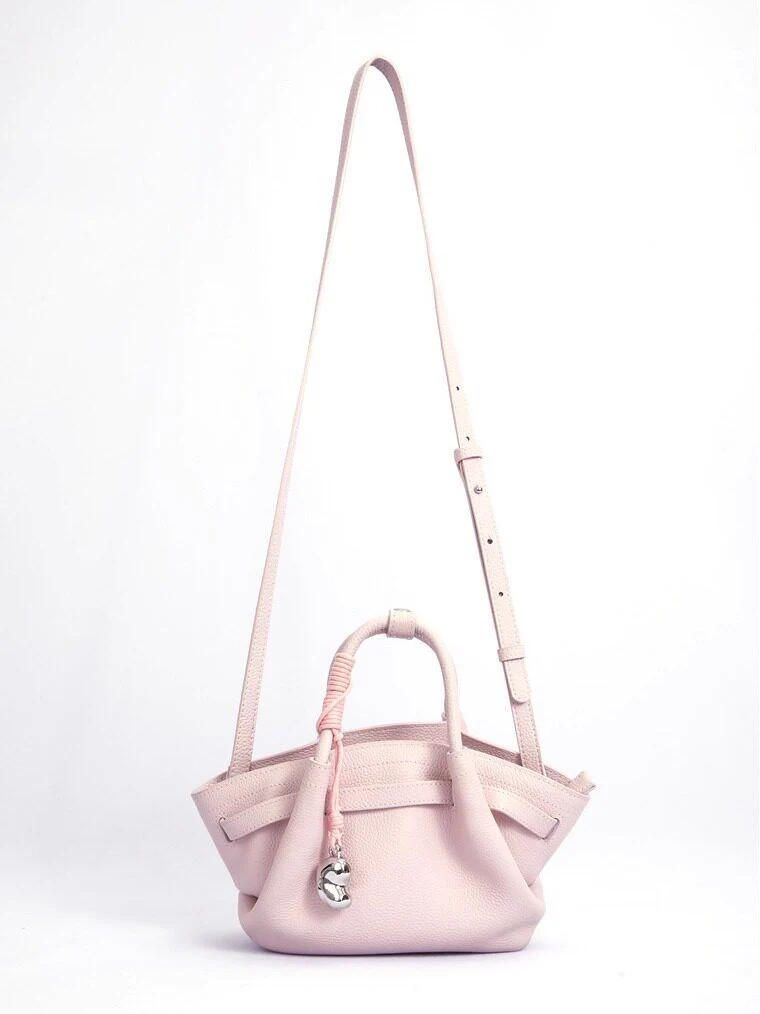 Top Grain Leather Pebbled Mini Tote - Image 5