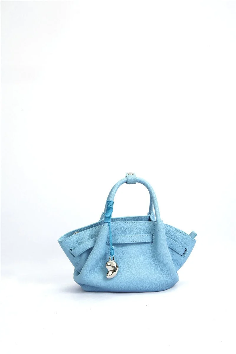 Top Grain Leather Pebbled Mini Tote - Image 7