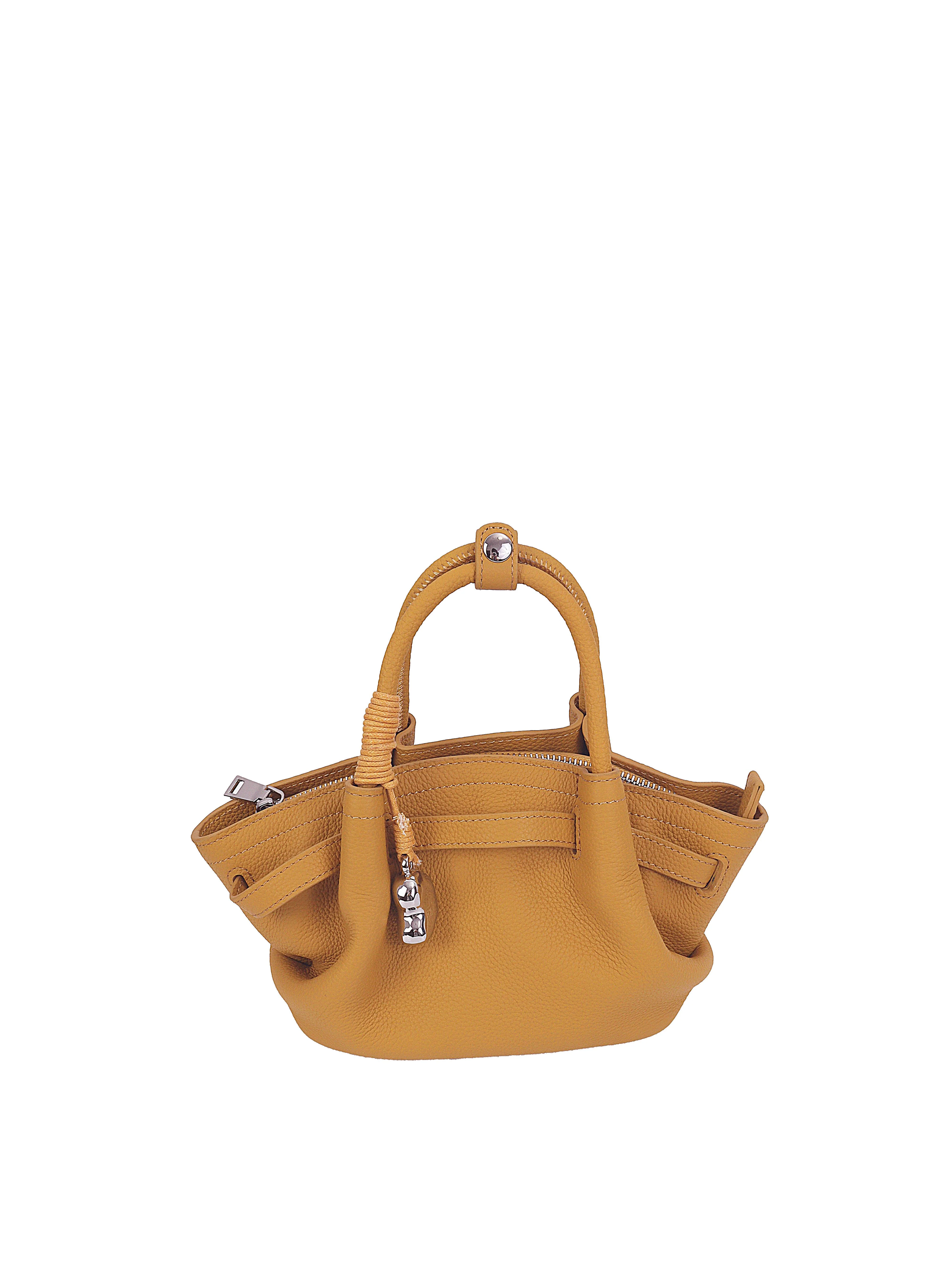 Top Grain Leather Pebbled Mini Tote - Image 9