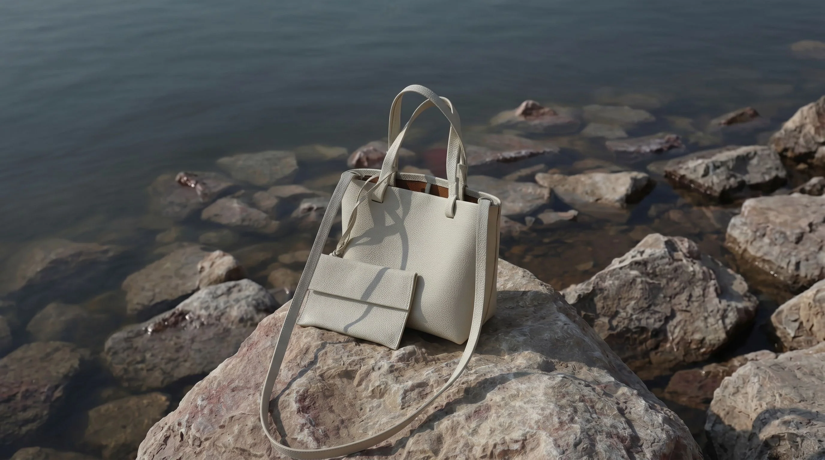 Top Grain Leather Pebbled Mini Tote - Image 4
