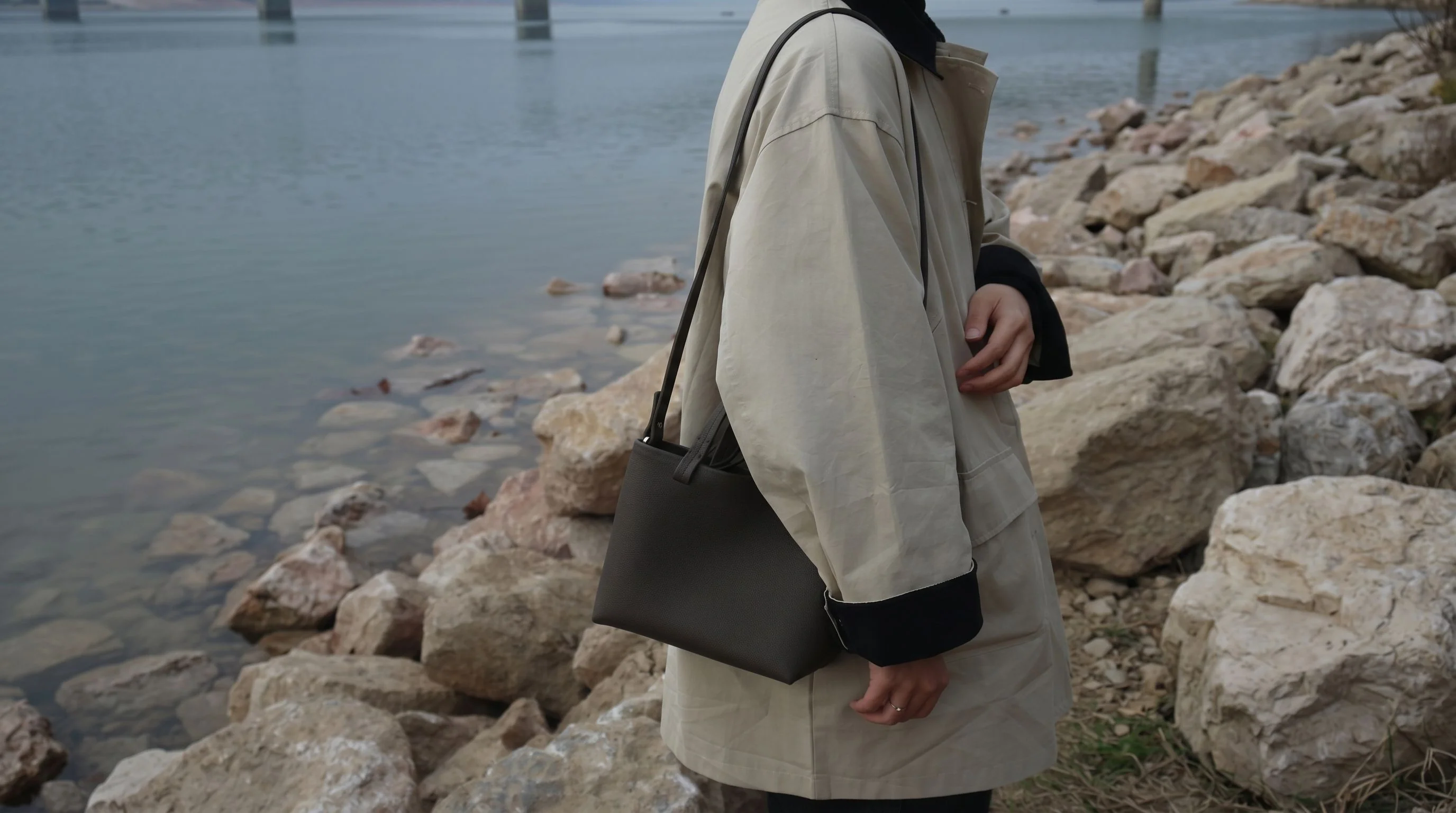 Top Grain Leather Pebbled Mini Tote - Image 5