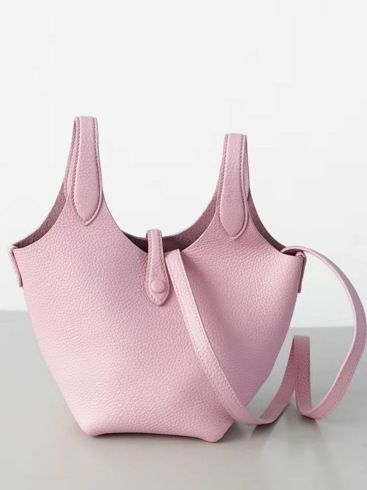 Top Grain Leather Pebbled Mini Tote - Image 2