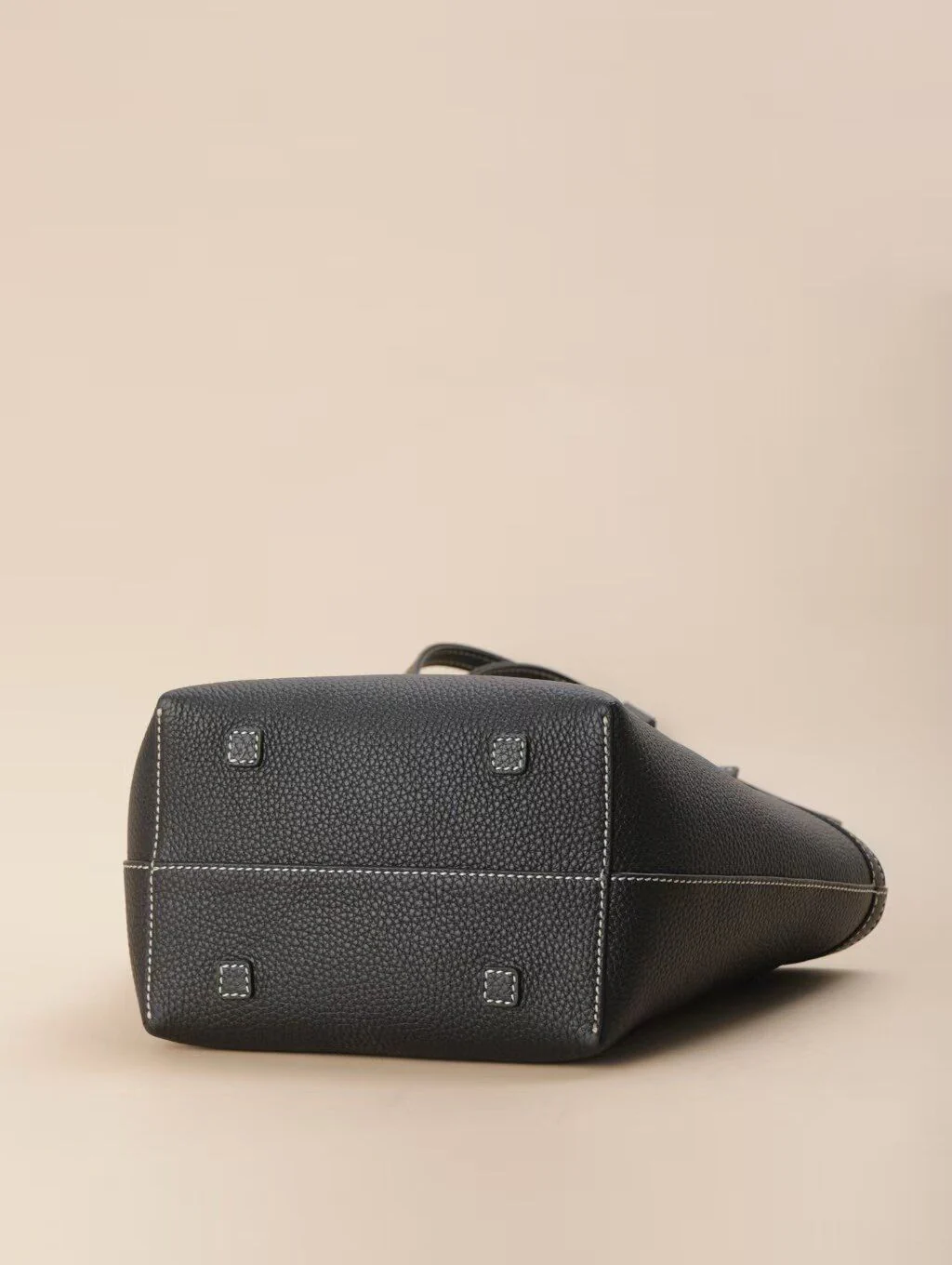 Top Grain Leather Pebbled Tote - Image 5