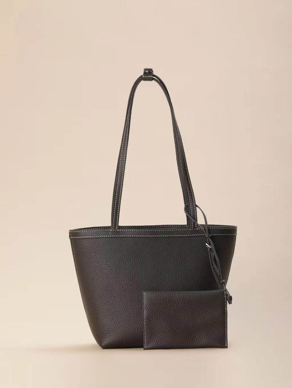 Top Grain Leather Pebbled Tote - Image 7