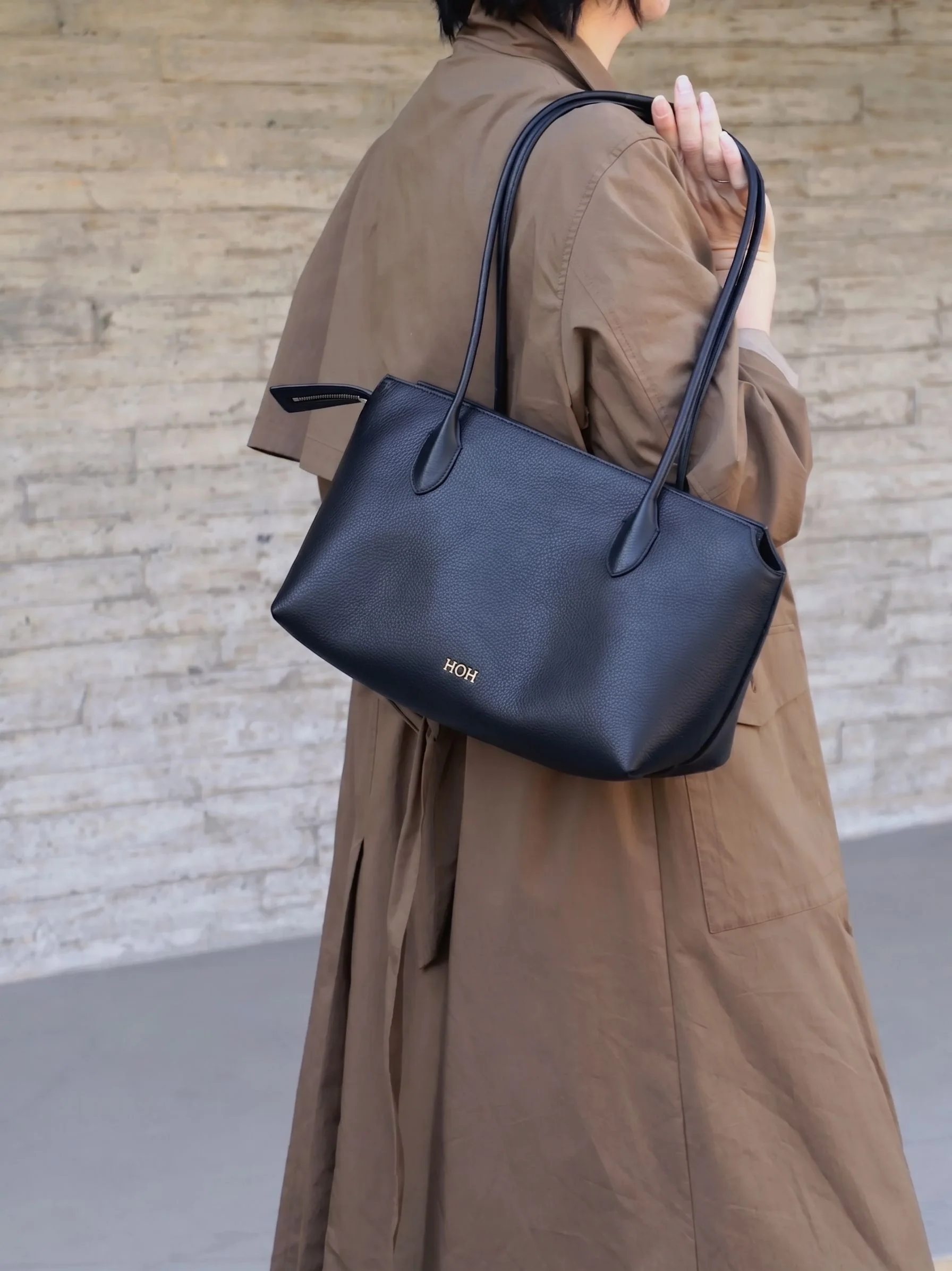 Top Grain Leather Pebbled Tote