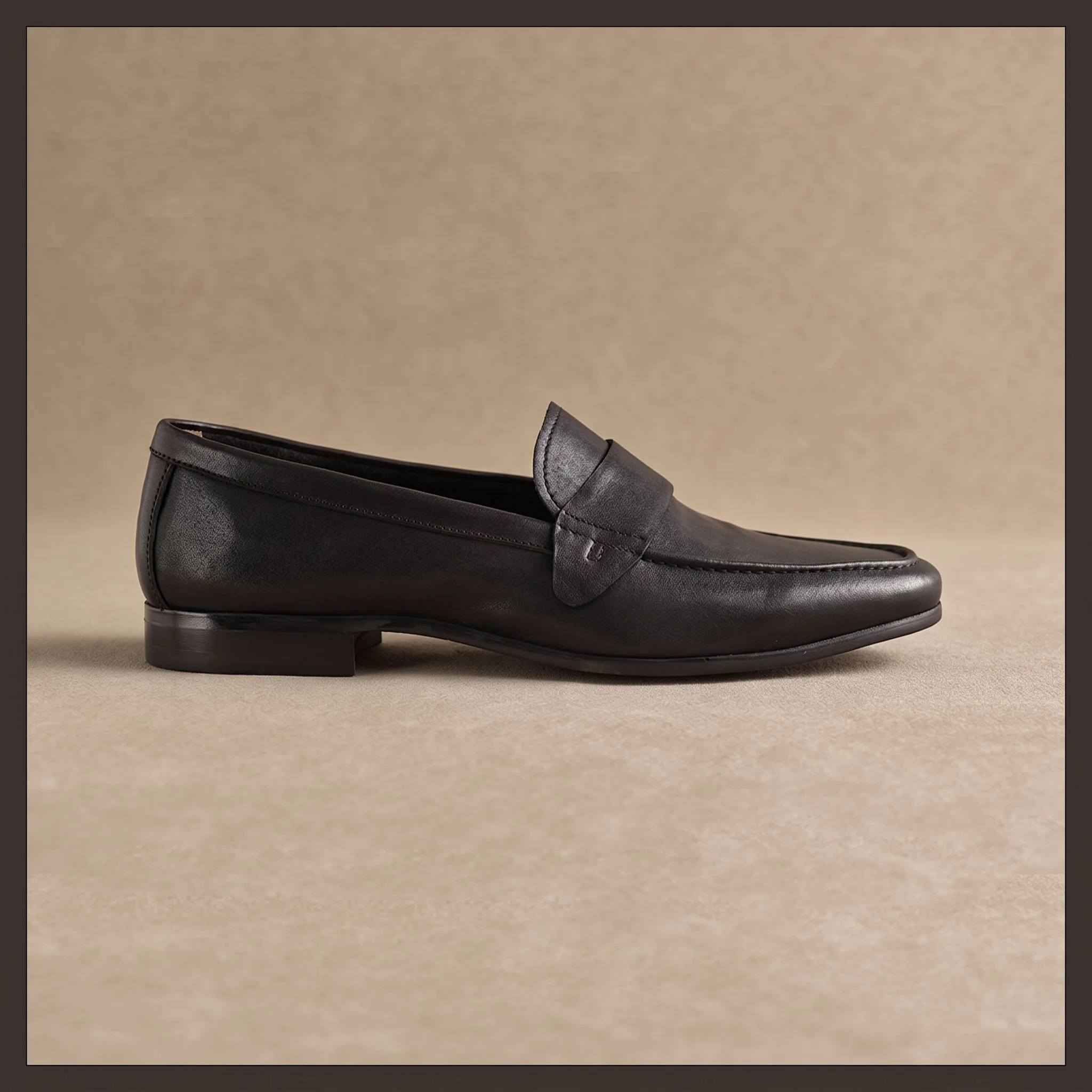 Top-Grain Leather Penny Loafers - Image 2