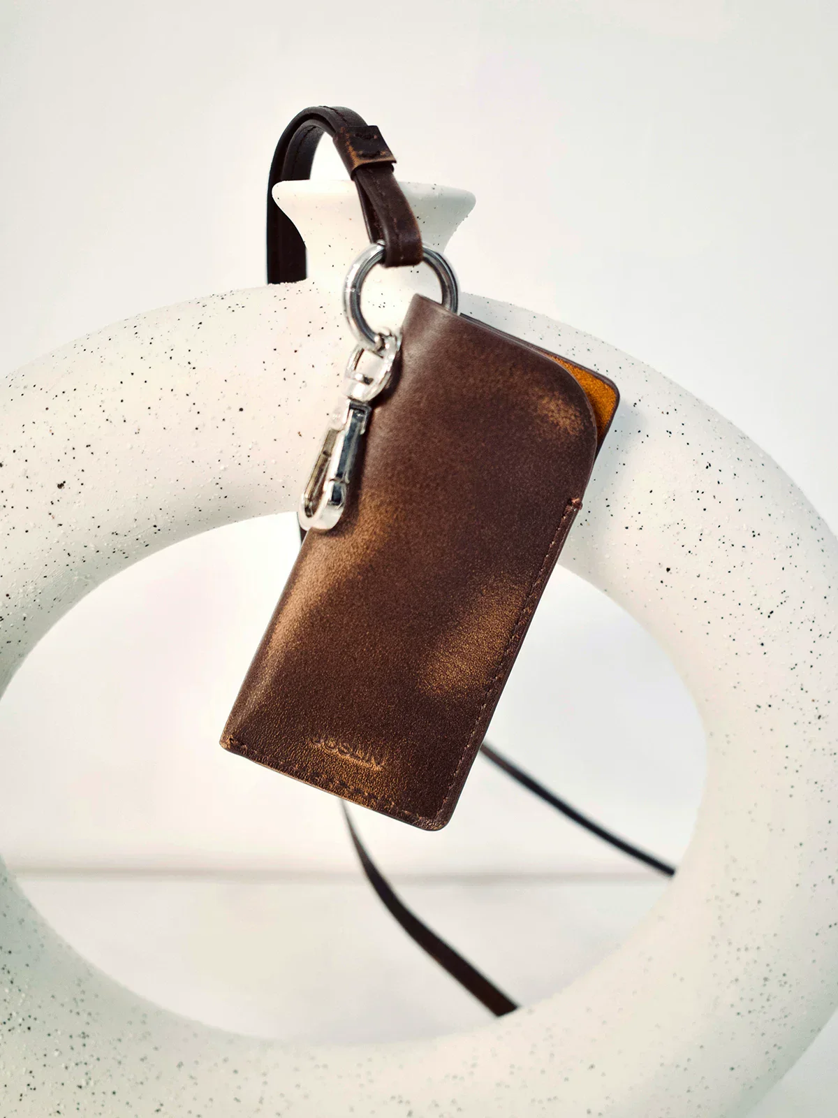 Top Grain Leather Pouch Lanyard - Image 4