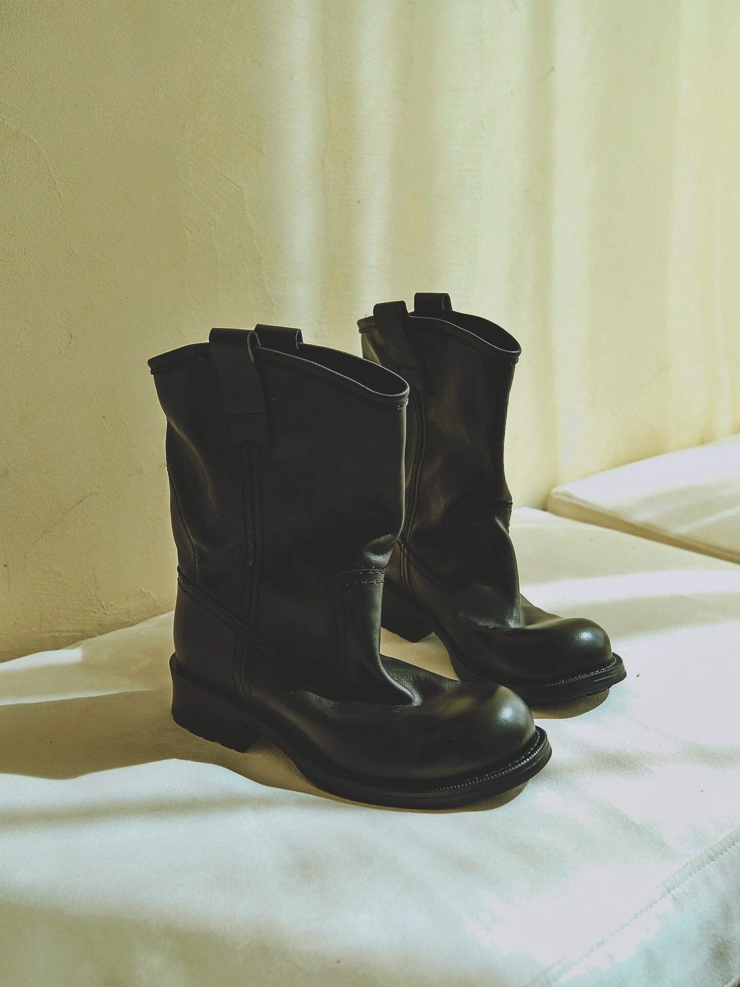 Top Grain Leather Pull-On Mid Boots - Image 5