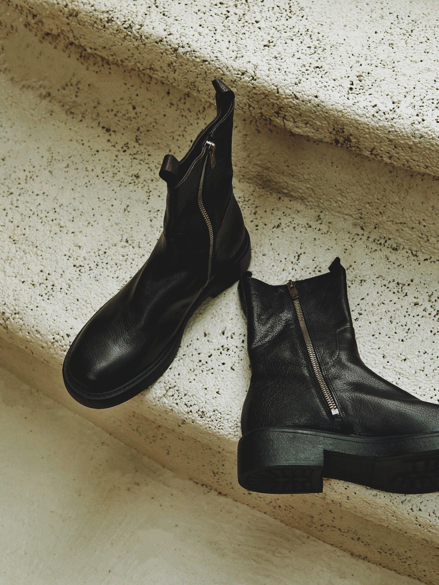 Top-Grain Leather Side-Zip Ankle Boots - Image 3