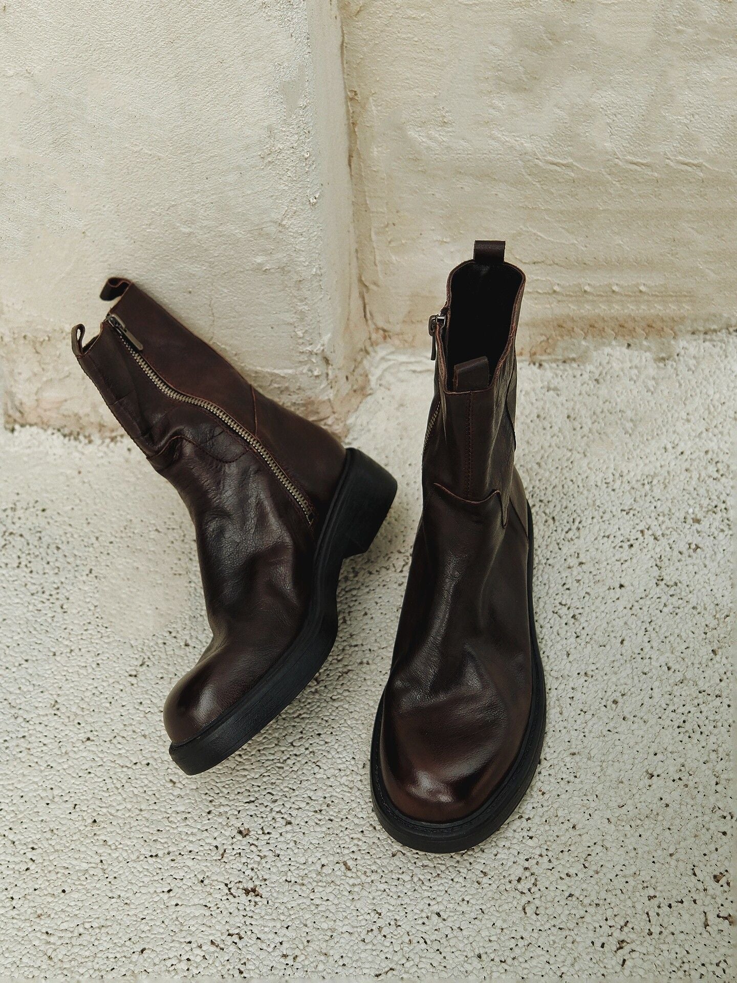 Top-Grain Leather Side-Zip Ankle Boots - Image 7