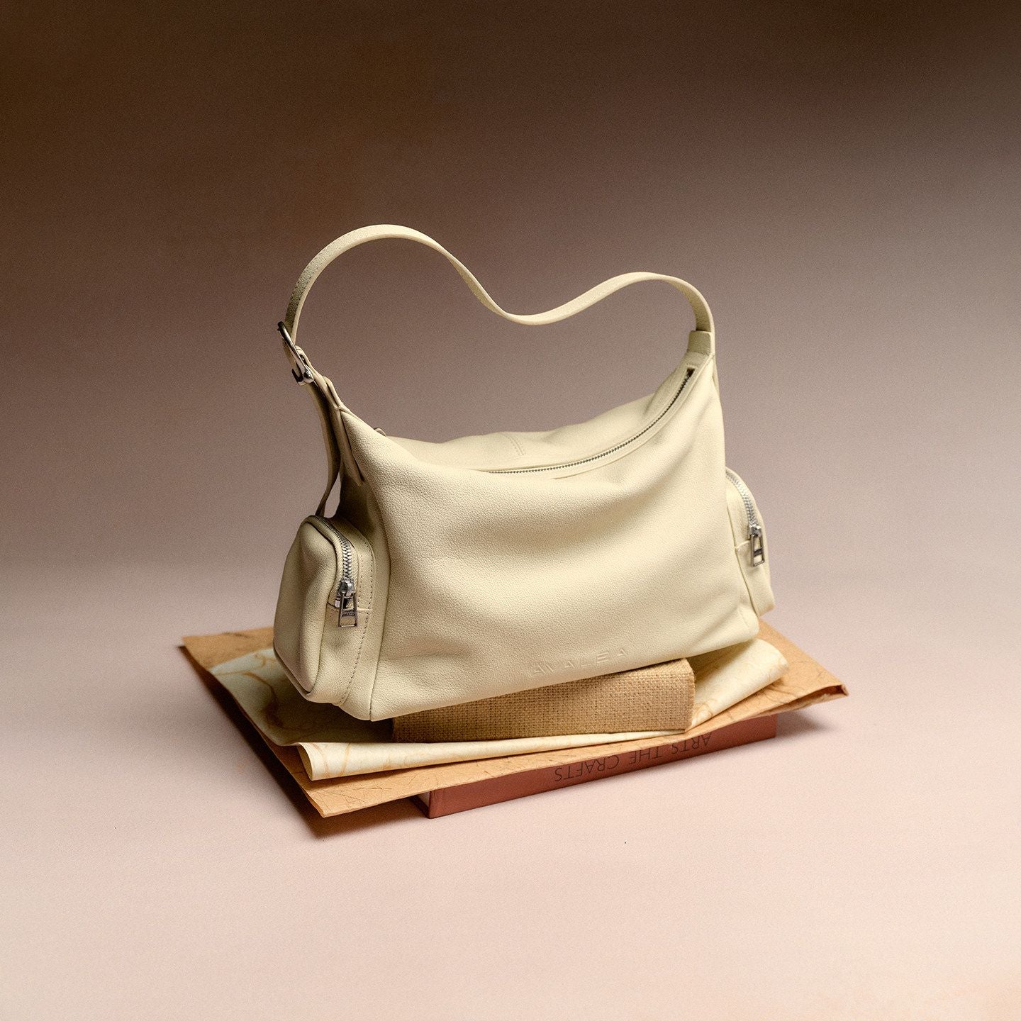 Top-Grain Leather Side-Zip Hobo Bag - Image 5