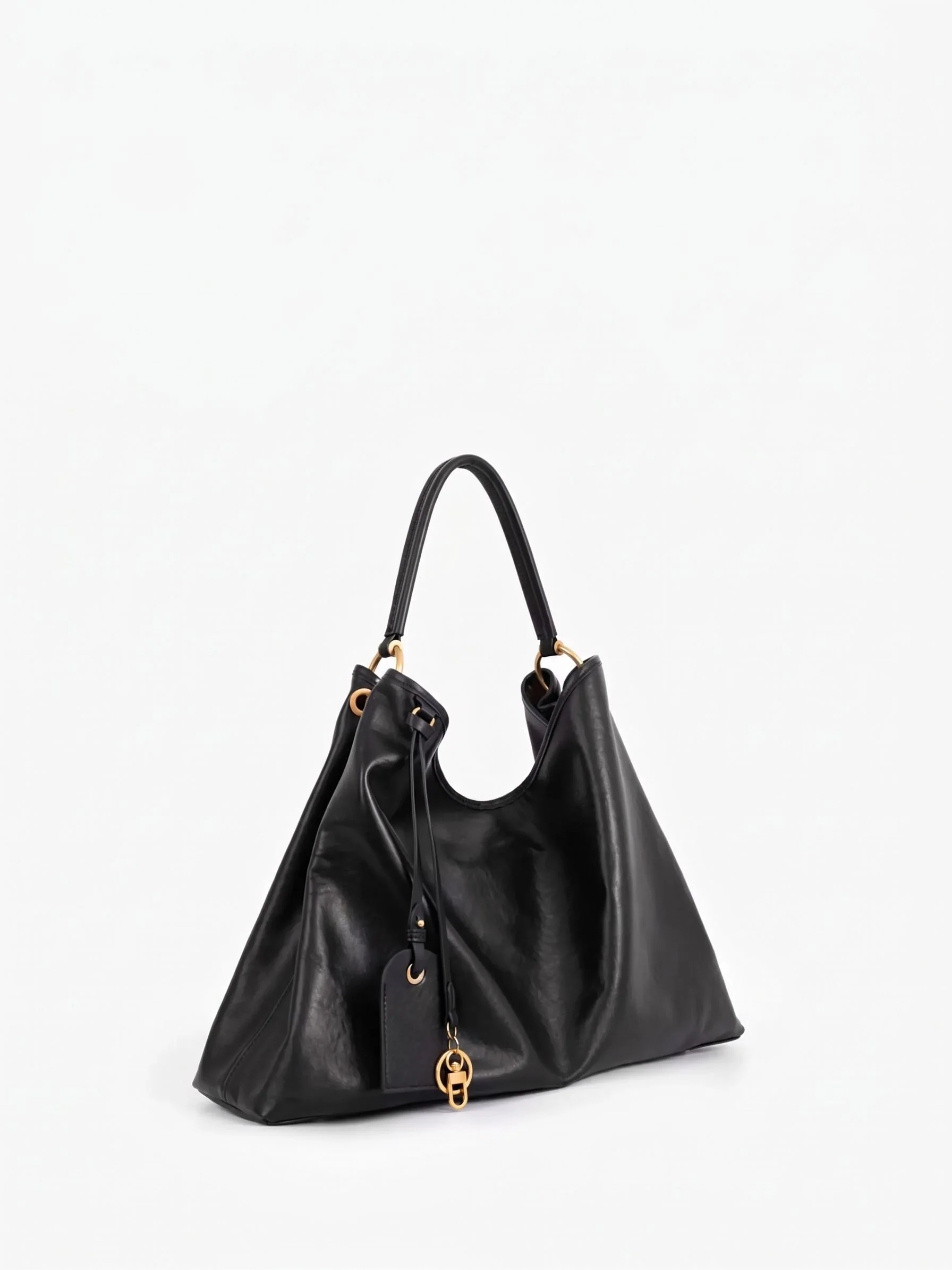 Top Grain Leather Slouch Hobo Bag - Image 5