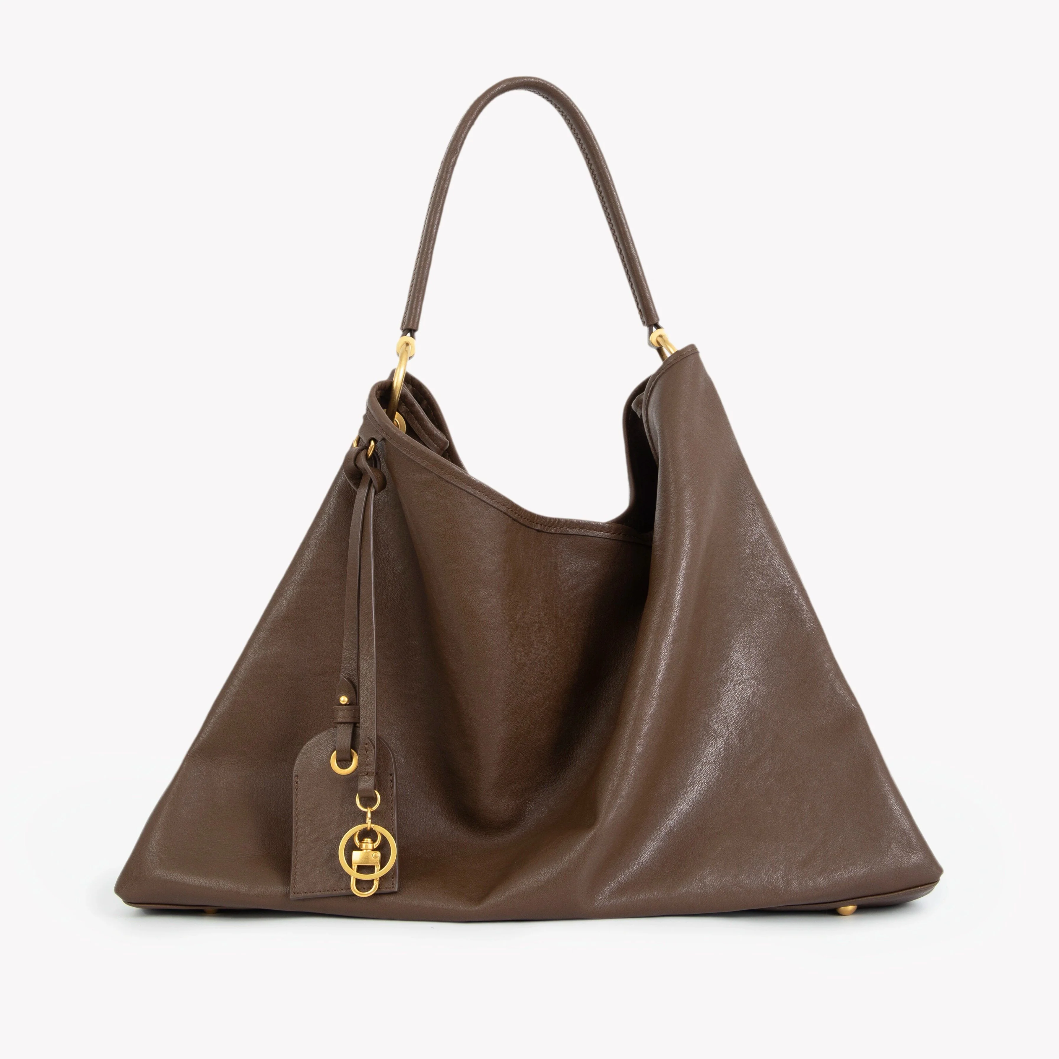 Top Grain Leather Slouch Hobo Bag - Image 7