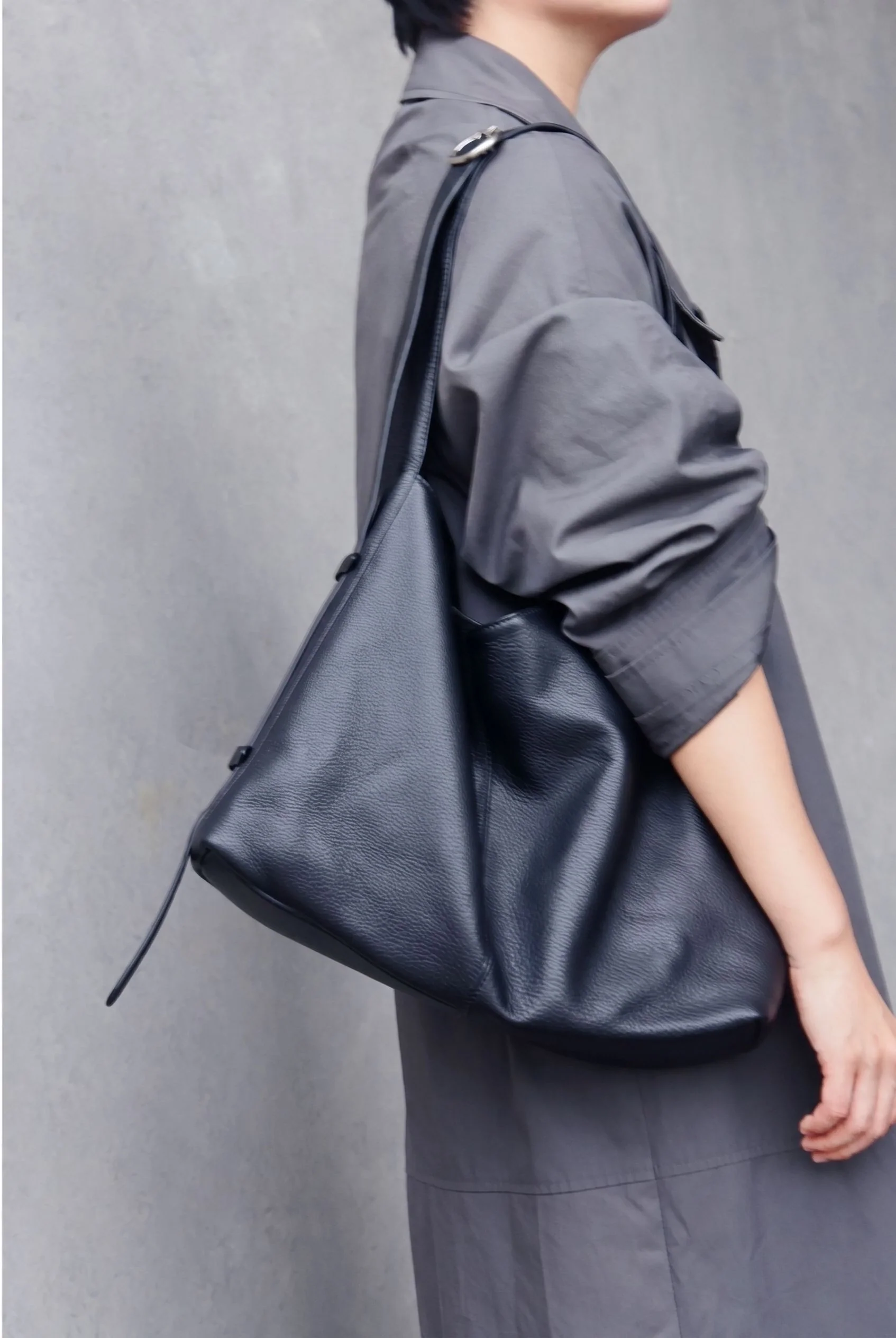 Top Grain Leather Slouchy Hobo Bag - Image 5