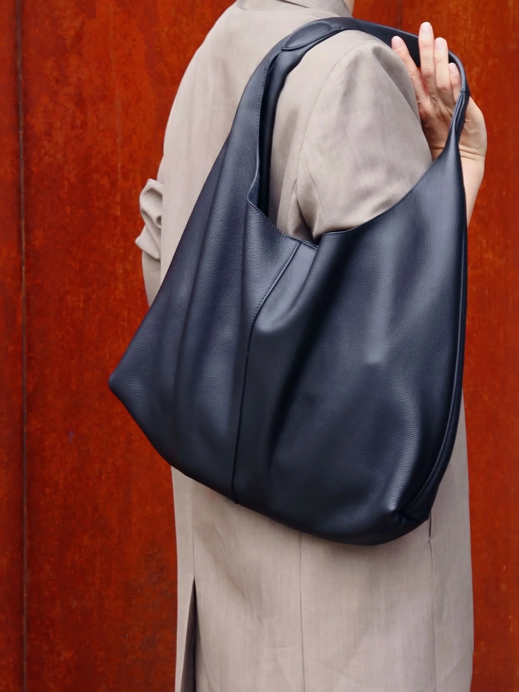 Top Grain Leather Slouchy Hobo Bag - Image 2