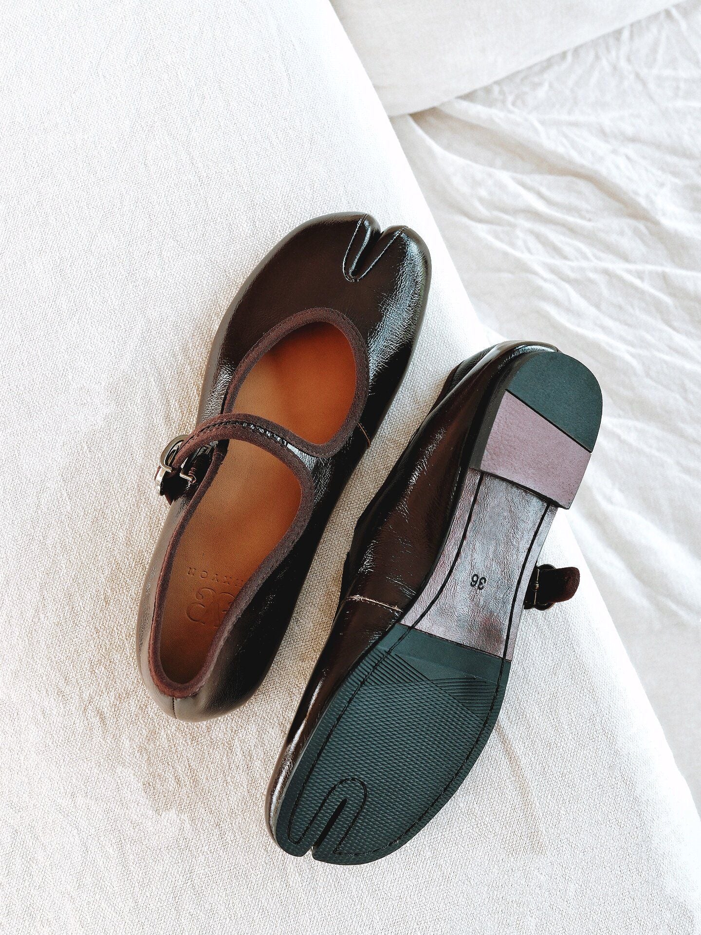 Top Grain Leather Split-Toe Mary Janes - Image 7