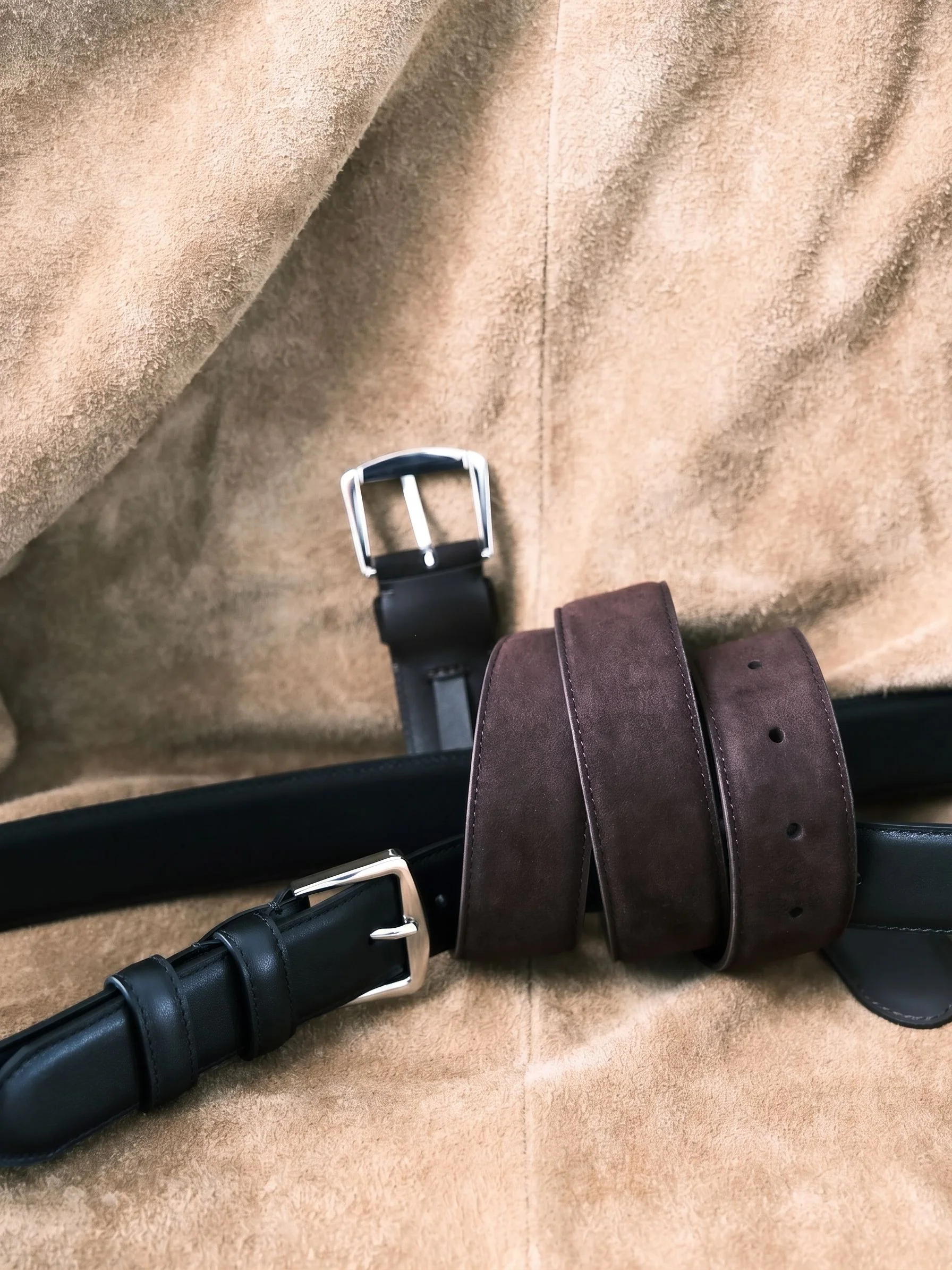Top Grain Leather Square Buckle Belt - Image 5