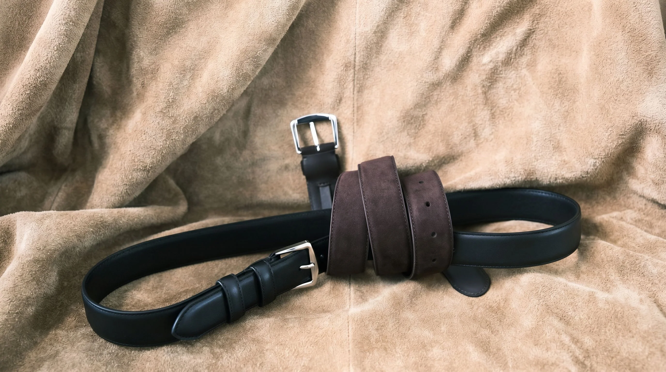 Top Grain Leather Square Buckle Belt - Image 6