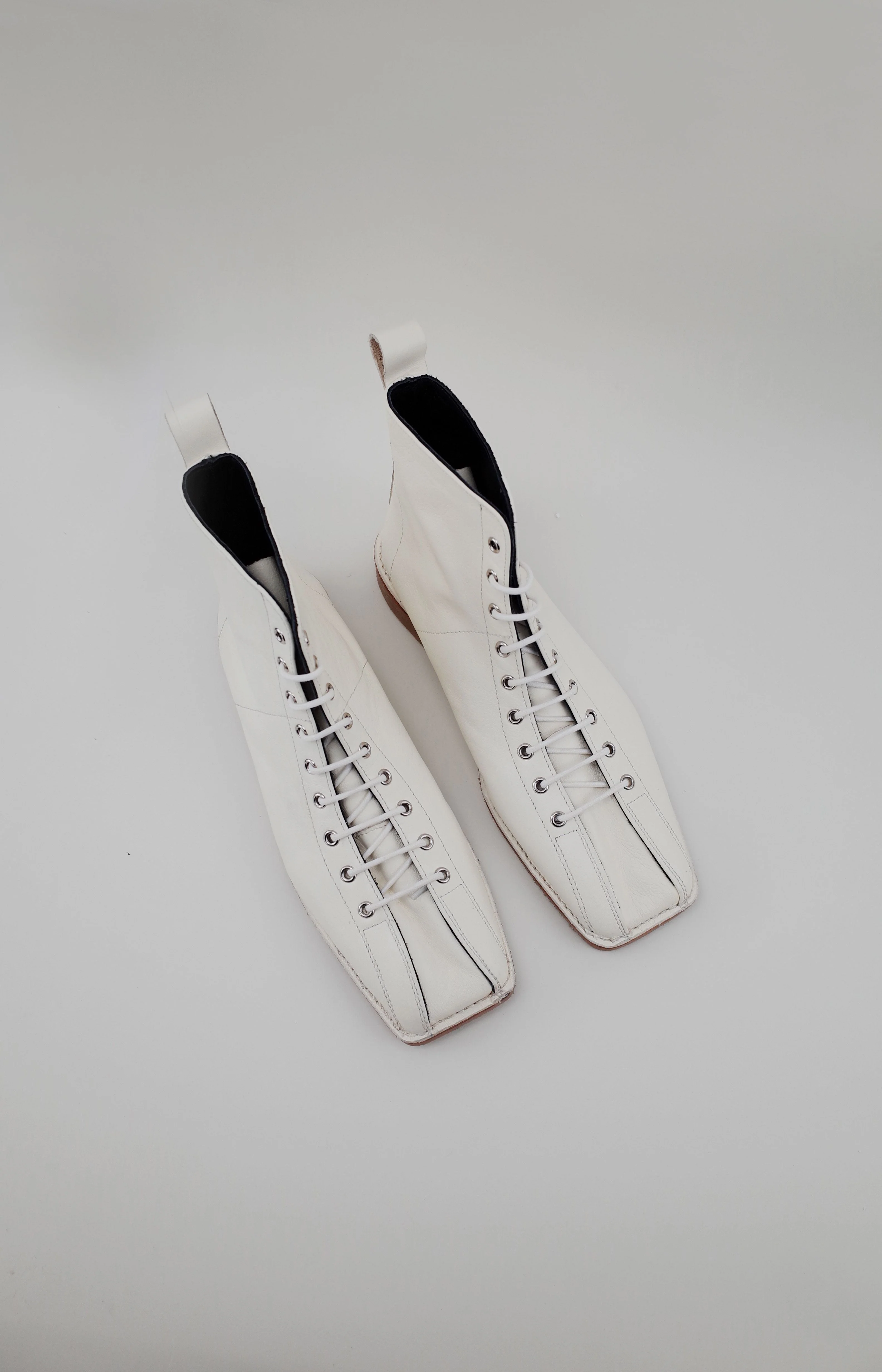Top-Grain Leather Square-Toe Lace-Up Boot - Image 2