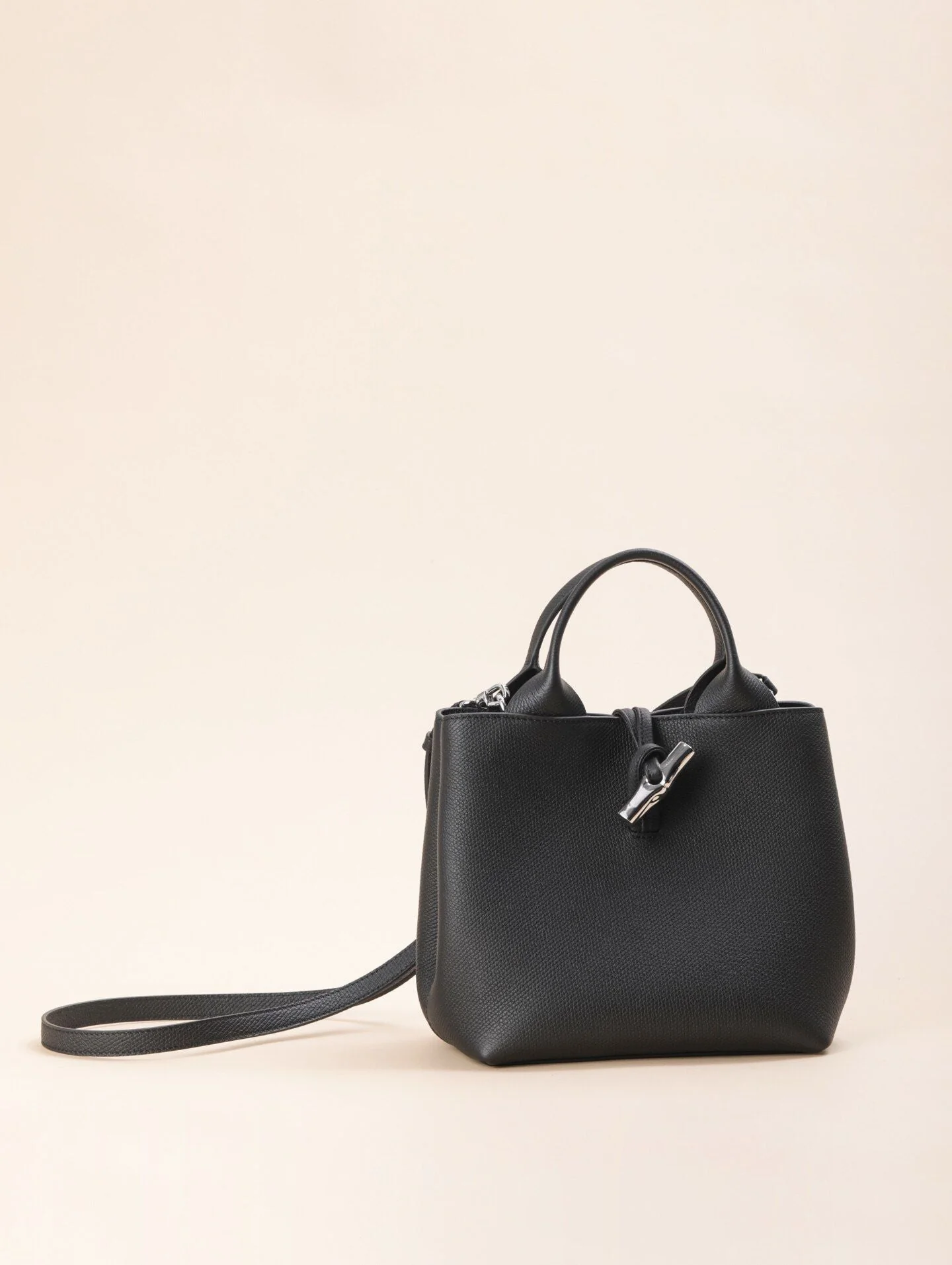 Top Grain Leather Toggle Bucket Bag - Image 5