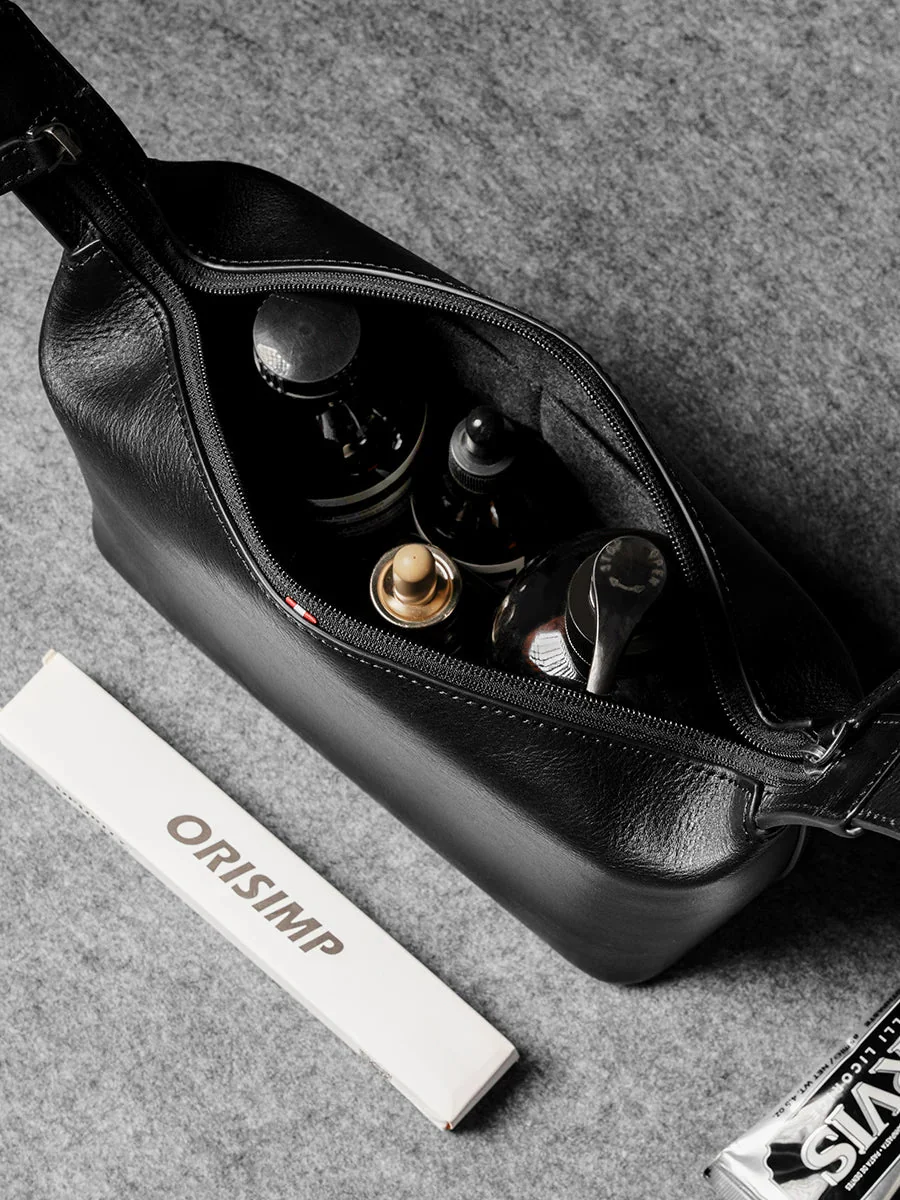 Top-Grain Leather Toiletry Bag - Image 6