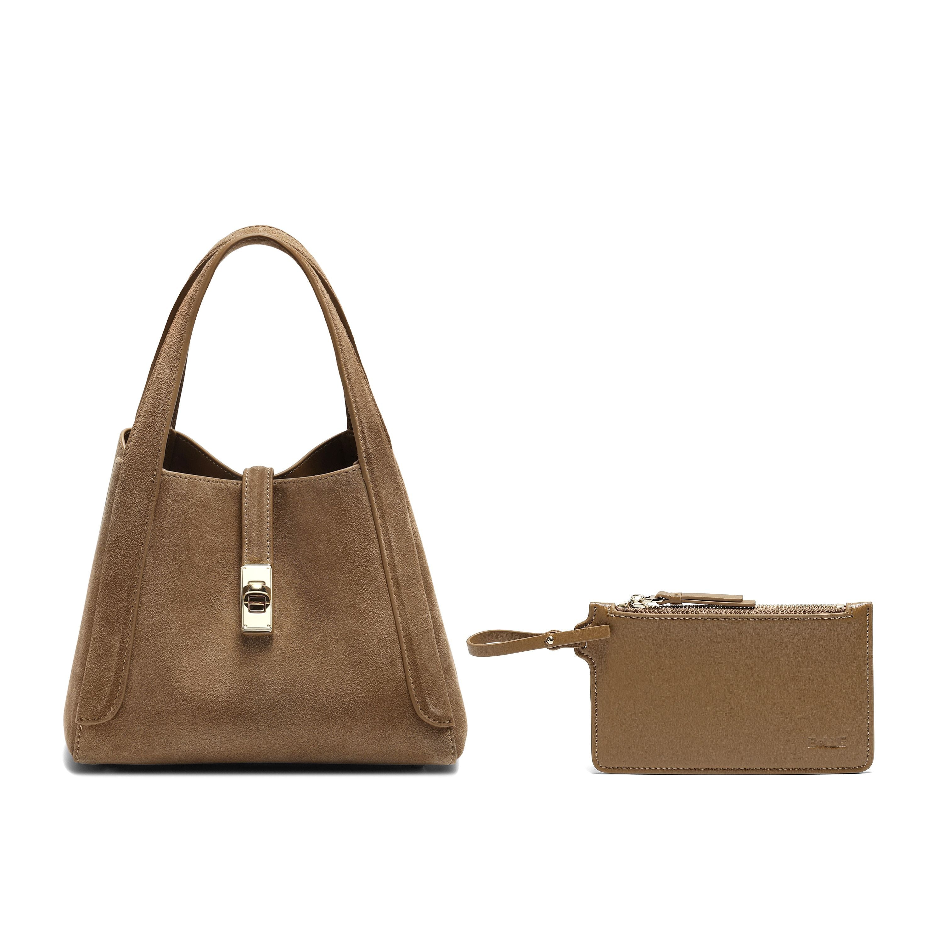 Top Grain Leather Trapeze Mini Tote - Image 3