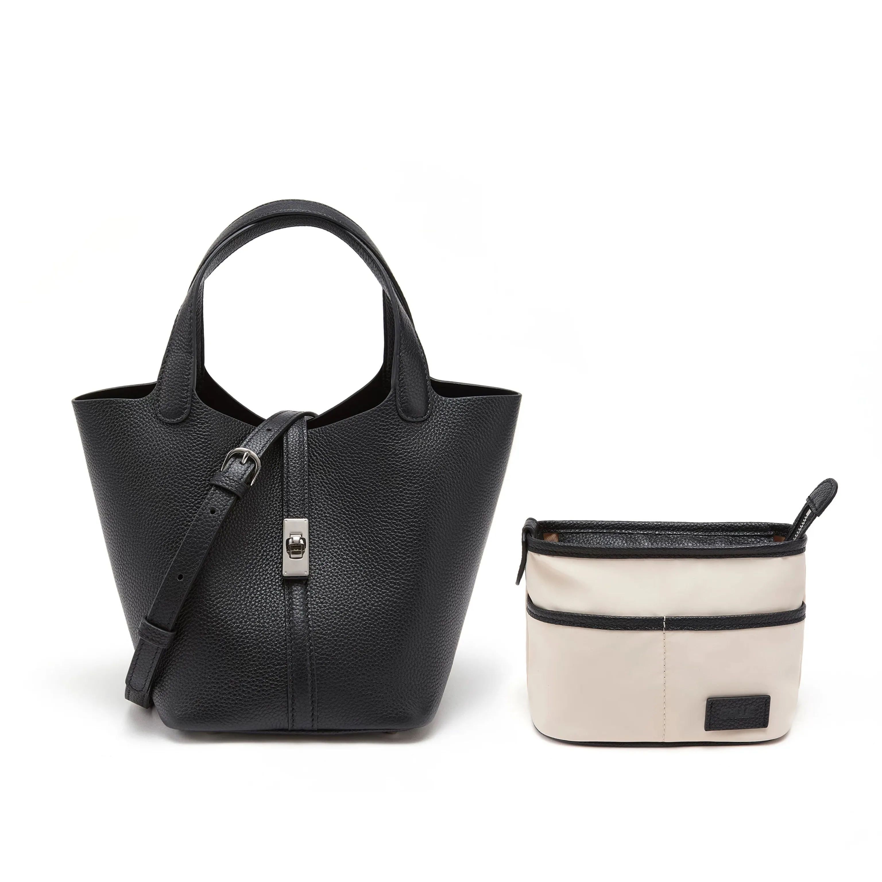 Top Grain Leather Turnlock Mini Tote - Image 10