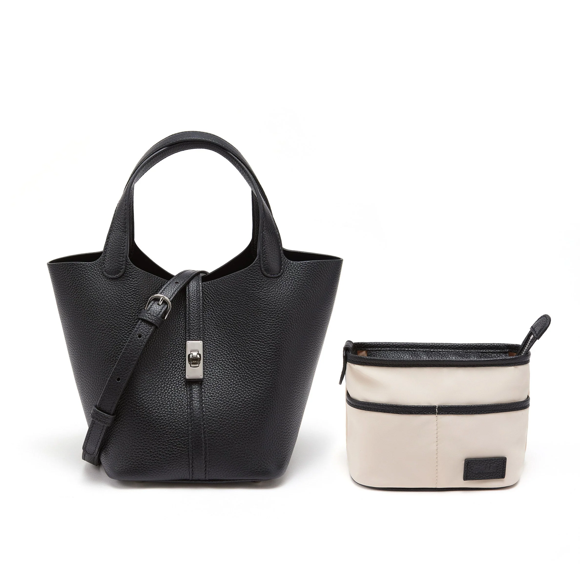 Top Grain Leather Turnlock Mini Tote - Image 6