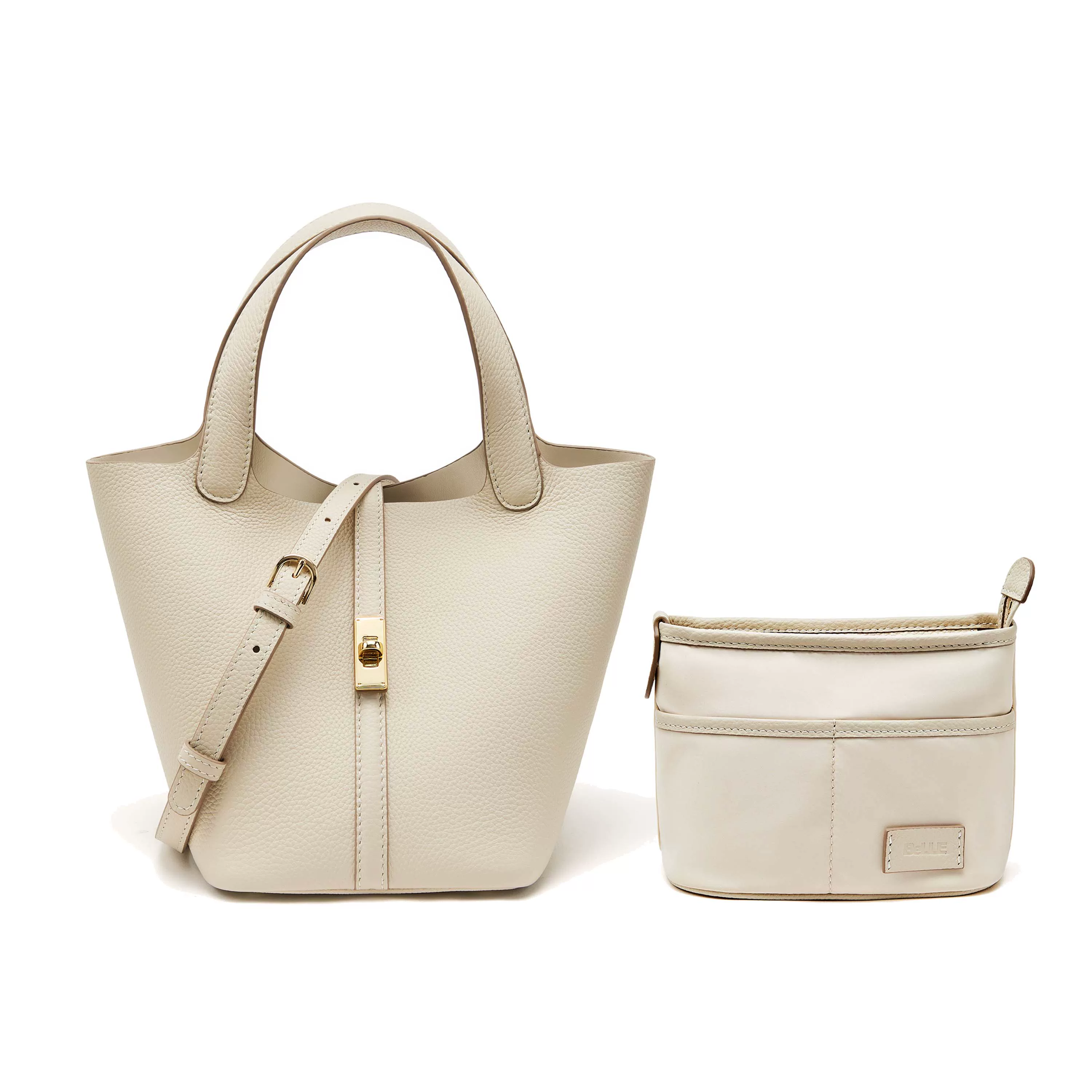 Top Grain Leather Turnlock Mini Tote - Image 7